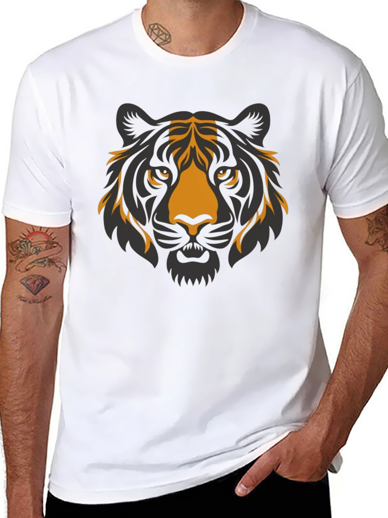 Tiger Graphic Black T-Shirt
