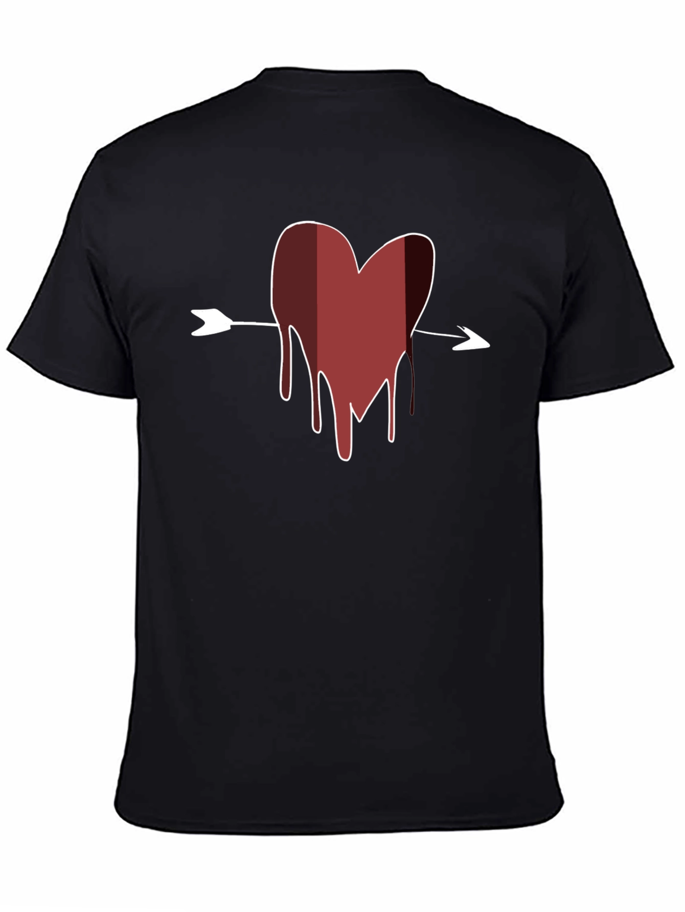 Bleeding Heart Arrow T-Shirt - Mens Black Tee