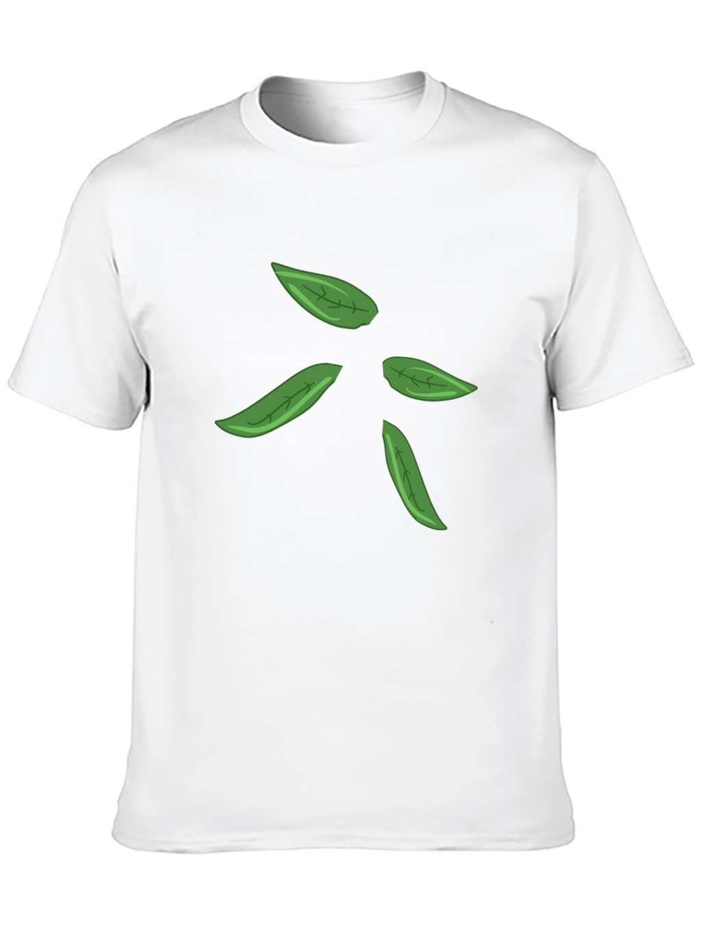 Leaf Design Black T-Shirt for Men
