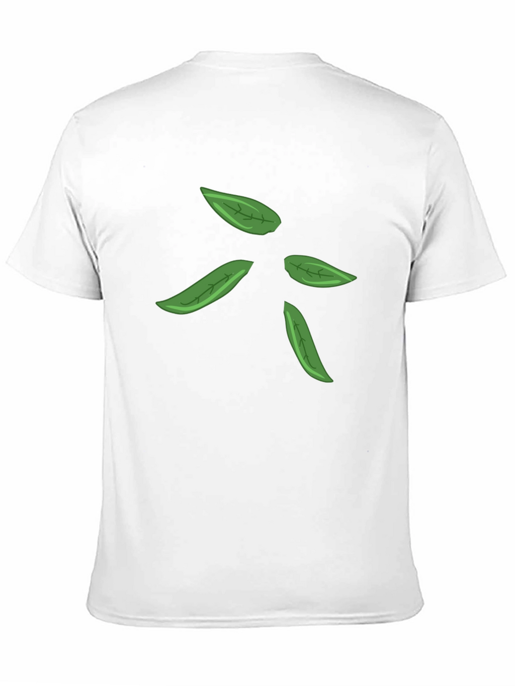Leaf Design Black T-Shirt for Men