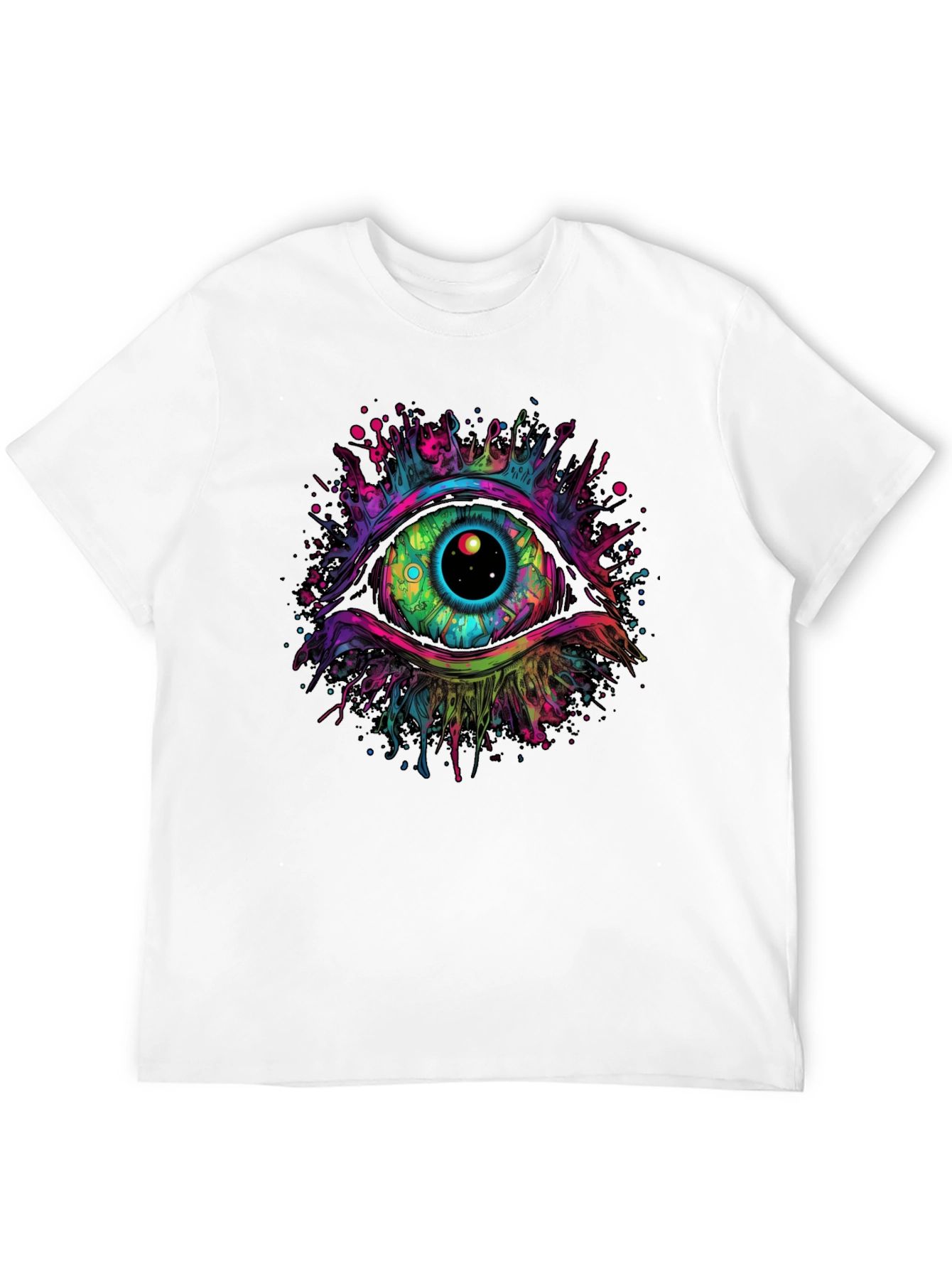 Psychedelic Eye Graphic Tee - Black T-Shirt