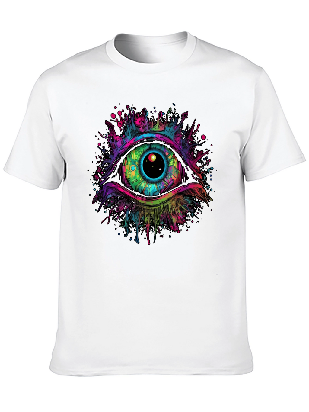 Psychedelic Eye Graphic Tee - Black T-Shirt