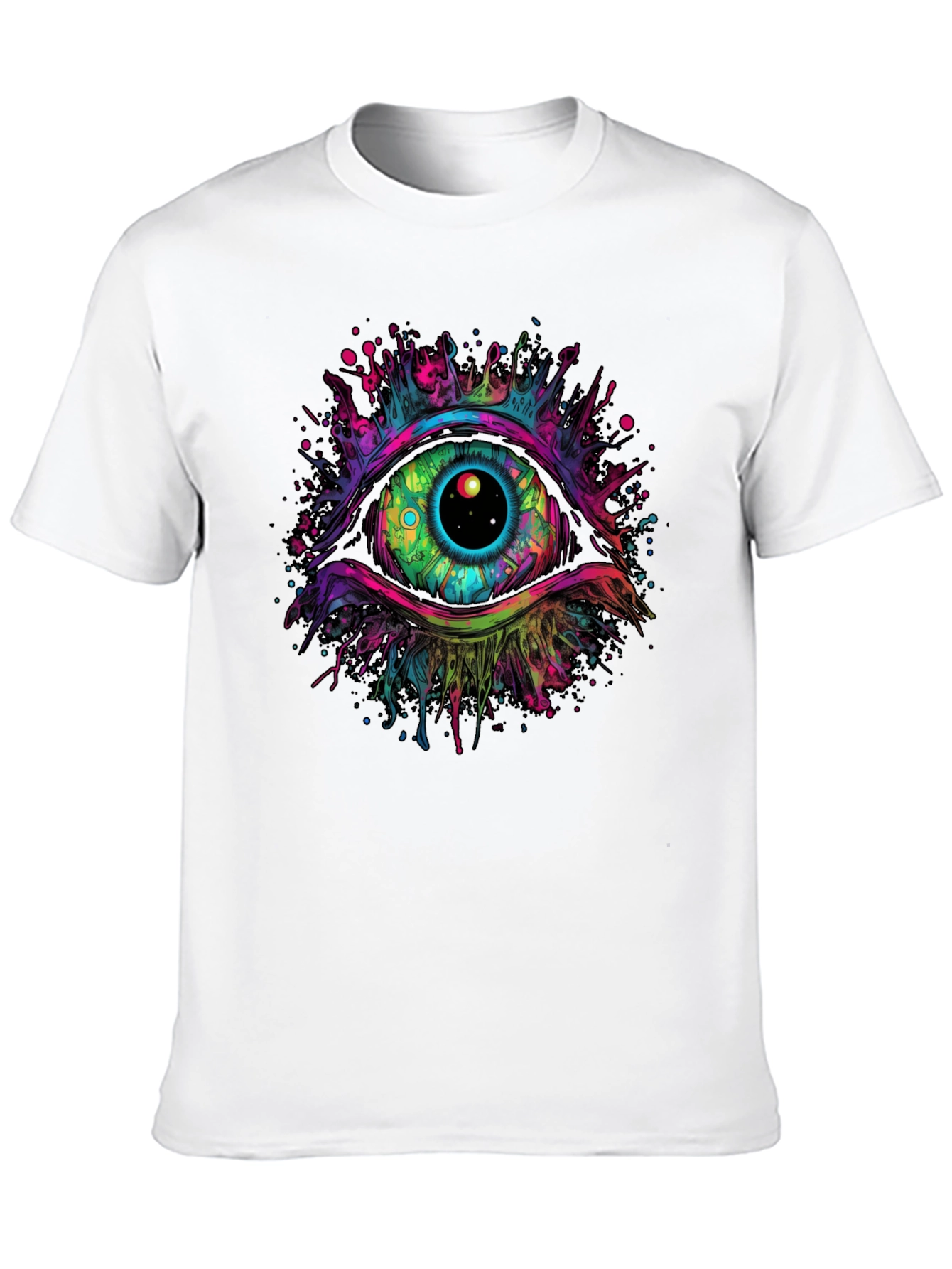 Psychedelic Eye Graphic Tee - Black T-Shirt