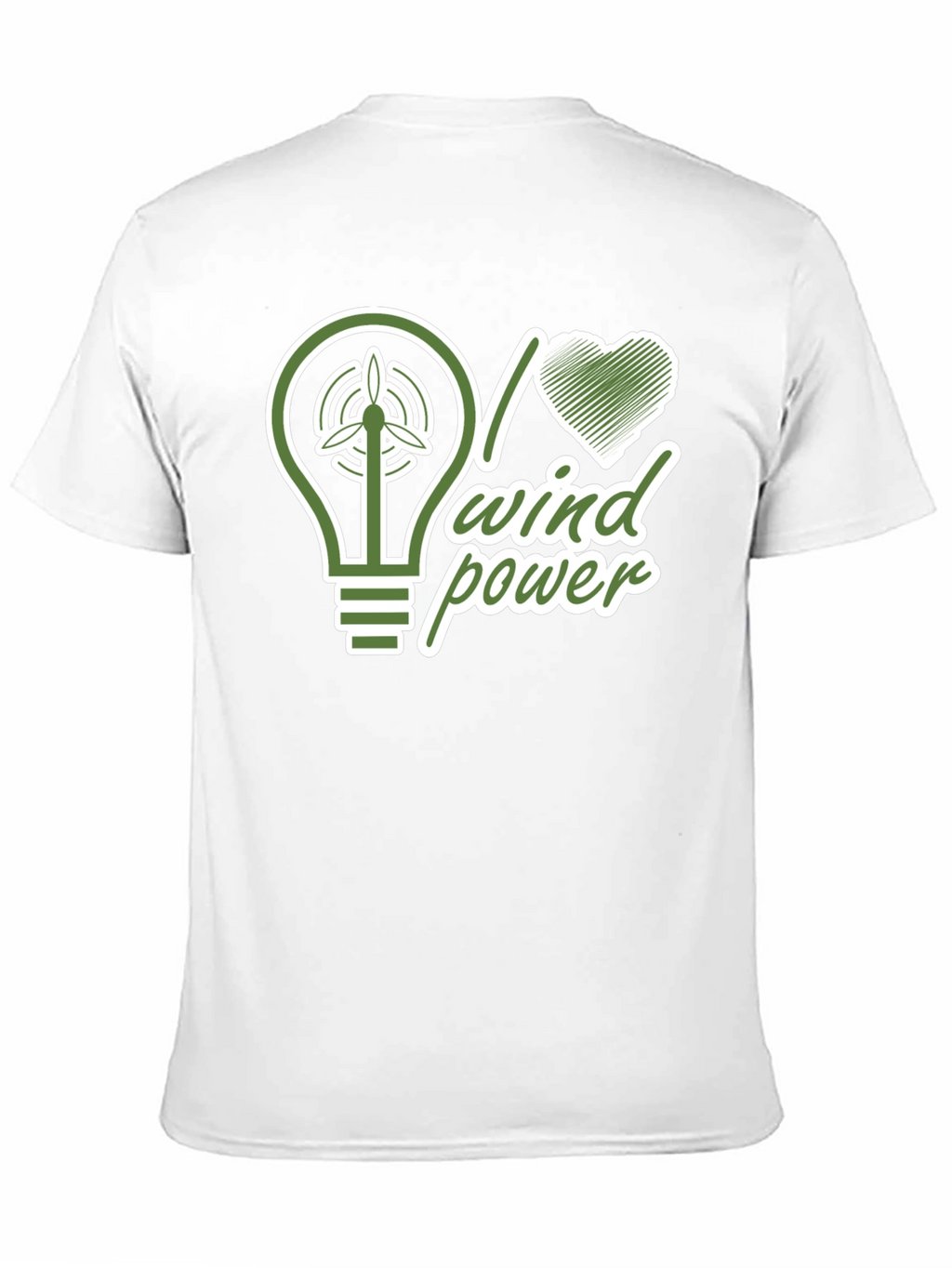 I Love Wind Power Black T-Shirt