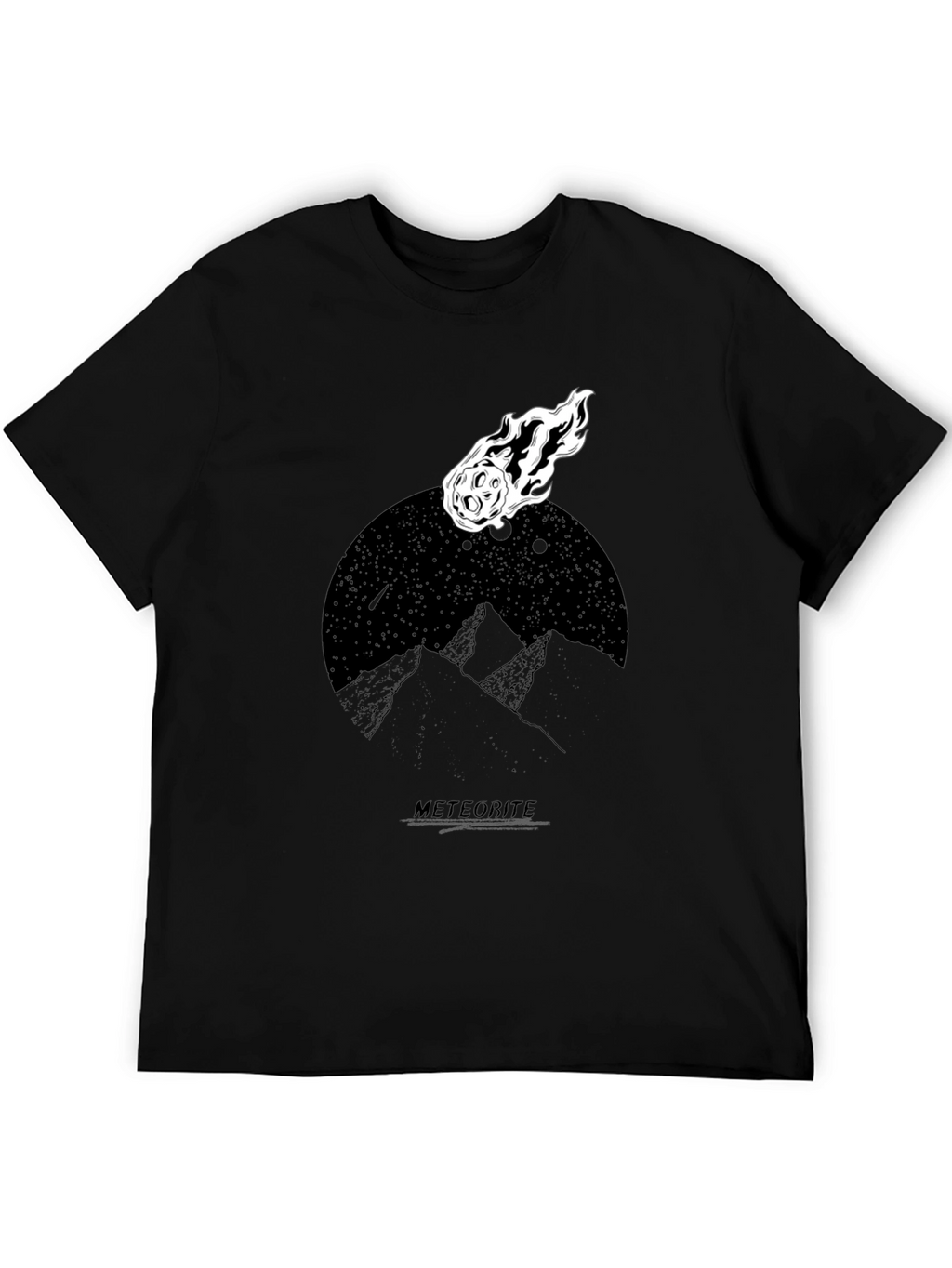 Meteorite Graphic Black T-Shirt