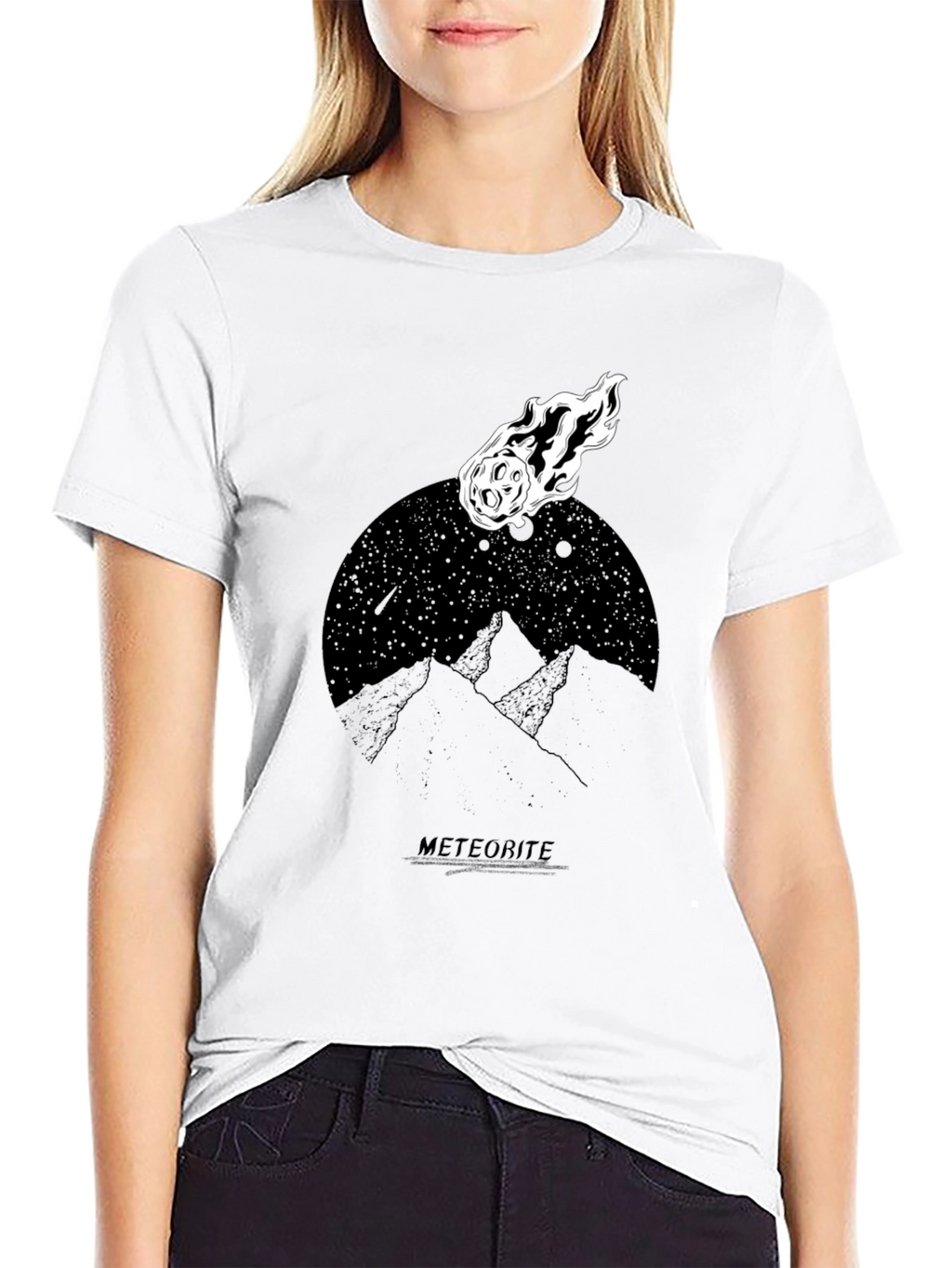 Meteorite Graphic Black T-Shirt