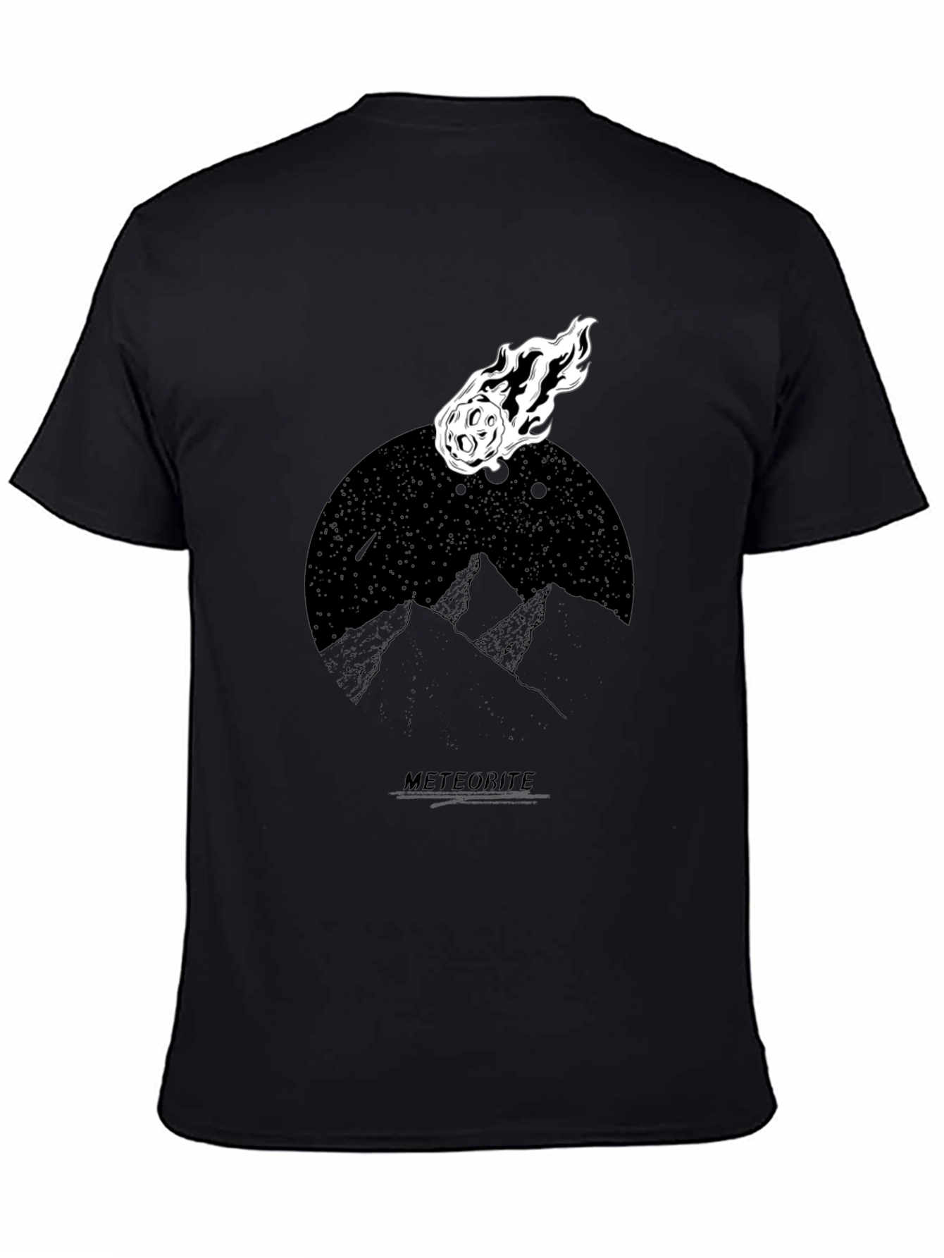 Meteorite Graphic Black T-Shirt
