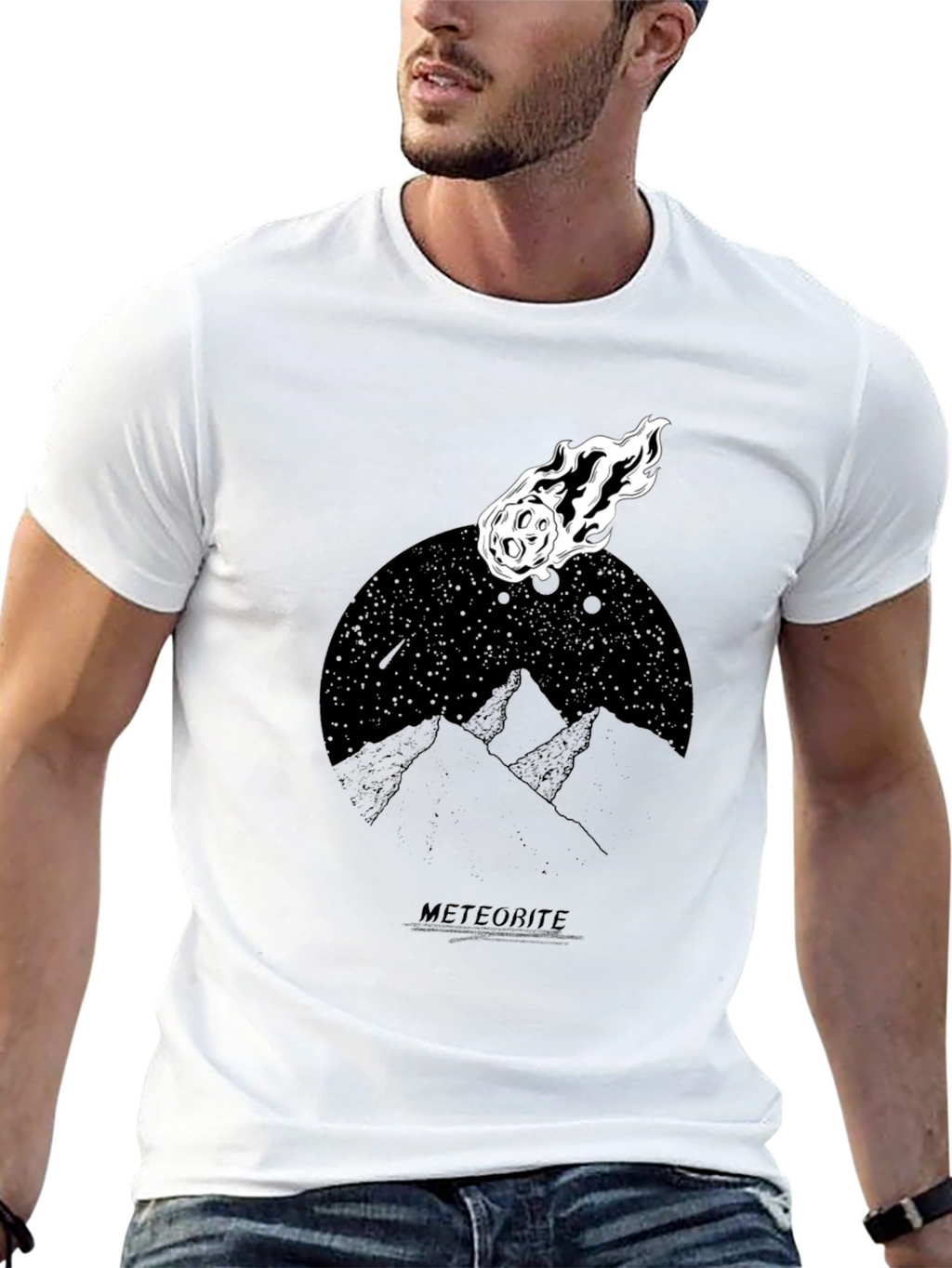 Meteorite Graphic Black T-Shirt