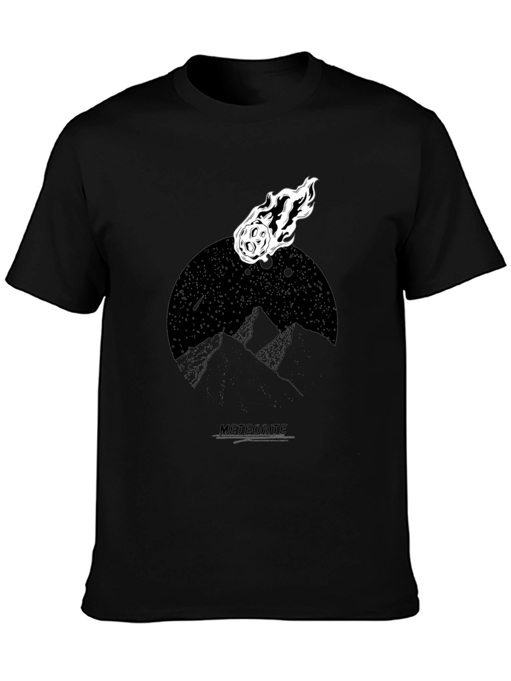 Meteorite Graphic Black T-Shirt