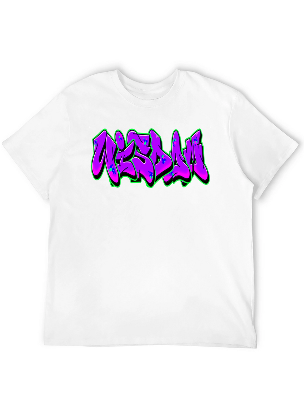 Graffiti Style Graphic Print Black T-Shirt