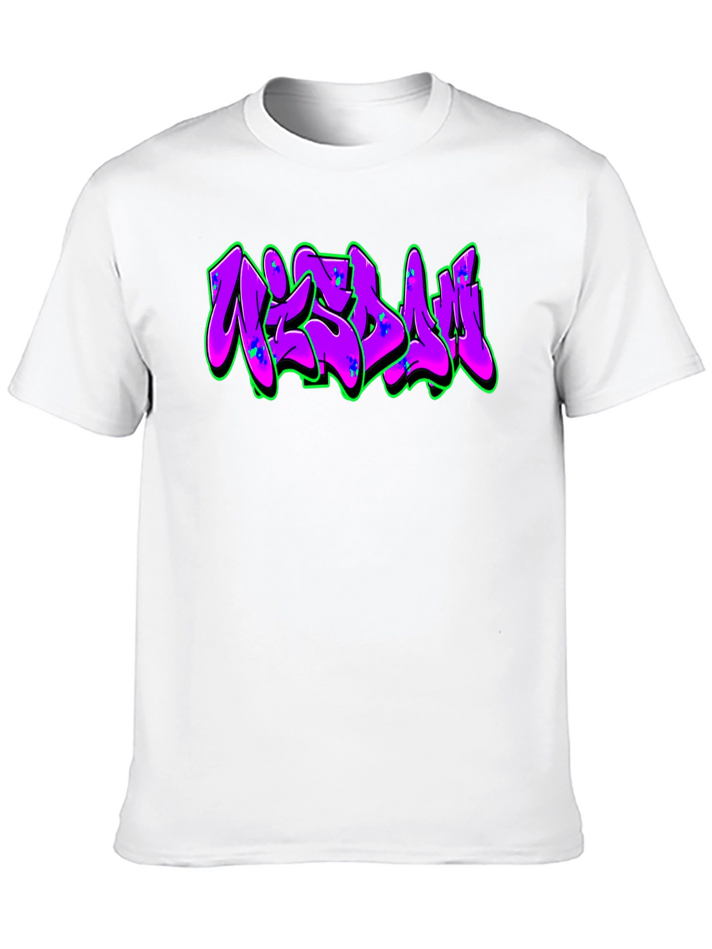 Graffiti Style Graphic Print Black T-Shirt