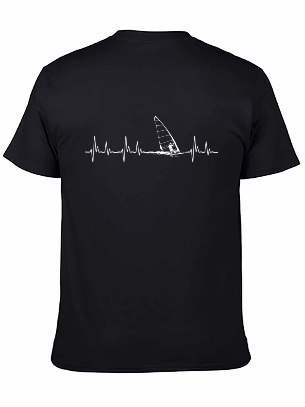 Windsurfing Heartbeat T-Shirt - Black