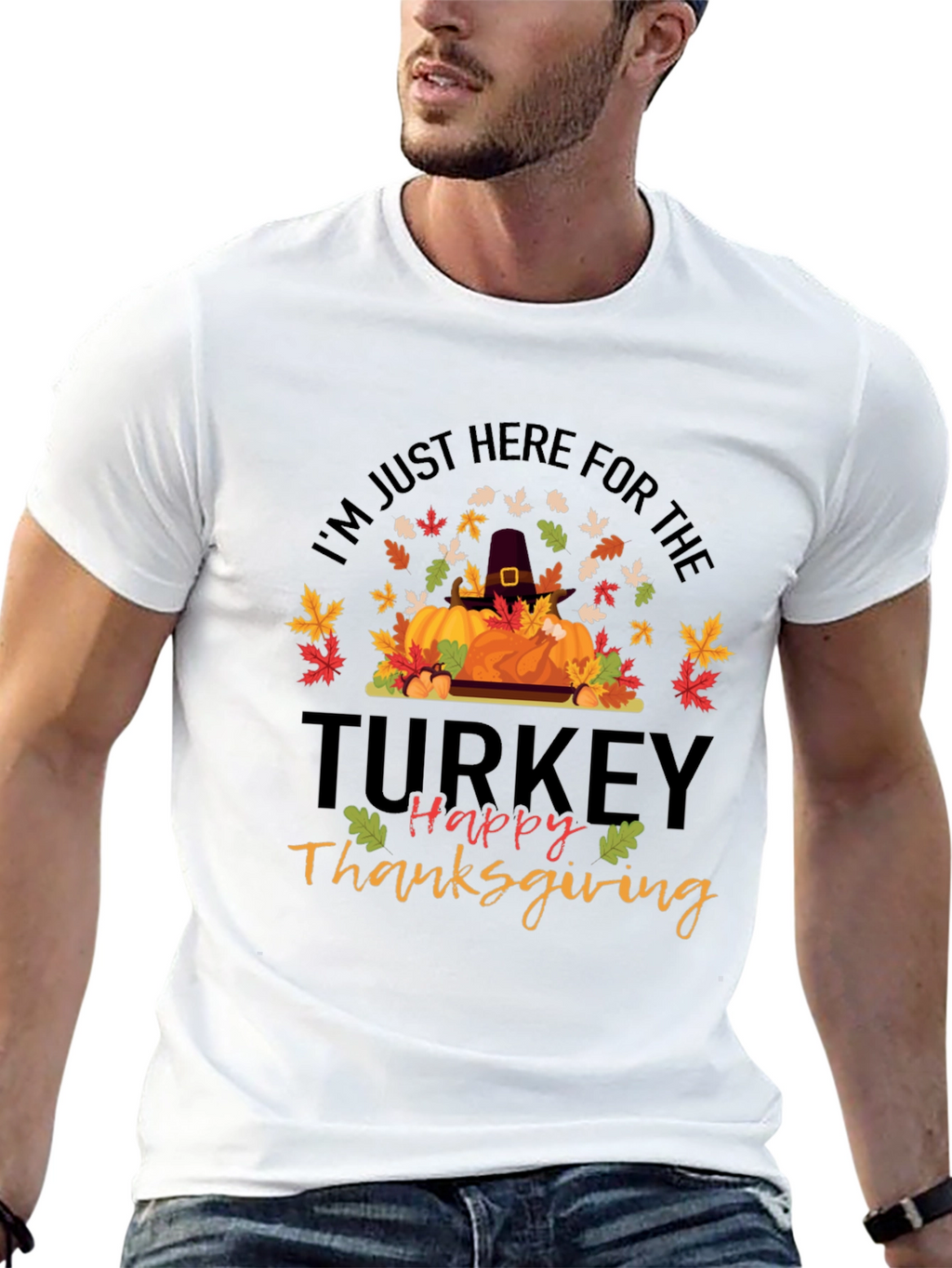 Thanksgiving Turkey Graphic T-Shirt