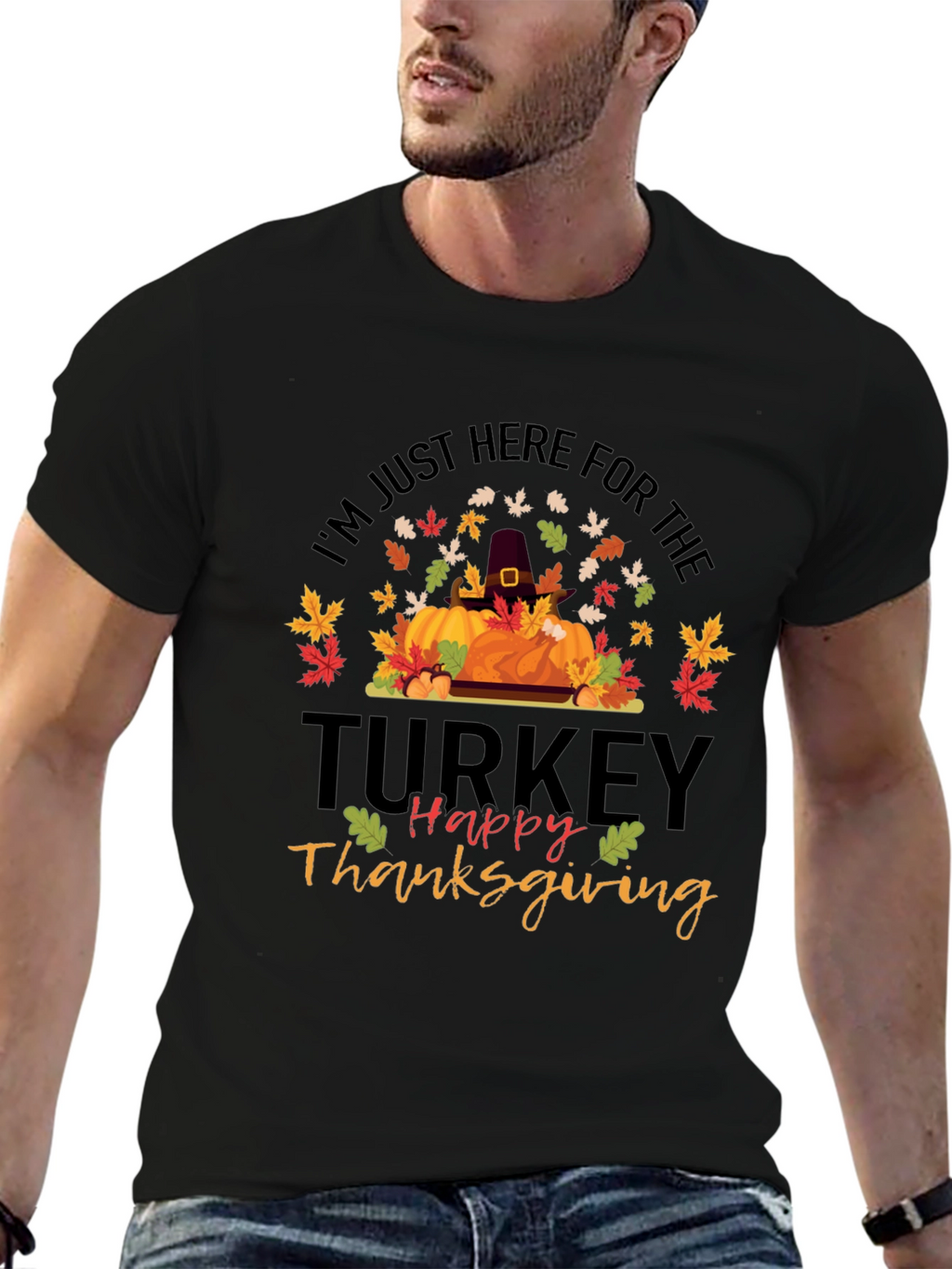 Thanksgiving Turkey Graphic T-Shirt
