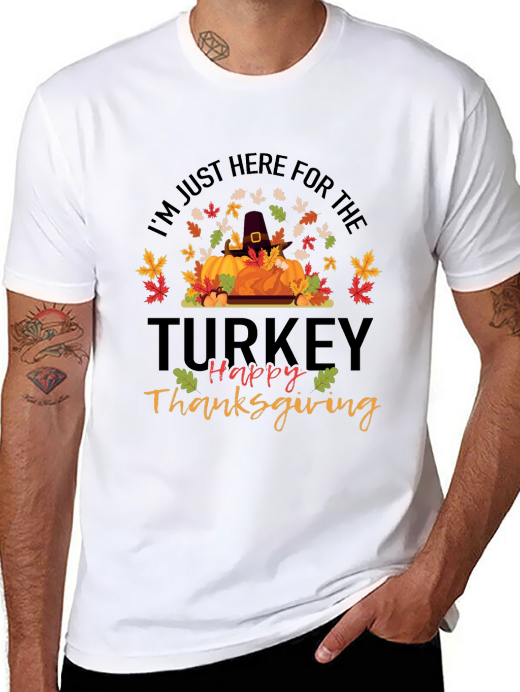 Thanksgiving Turkey Graphic T-Shirt