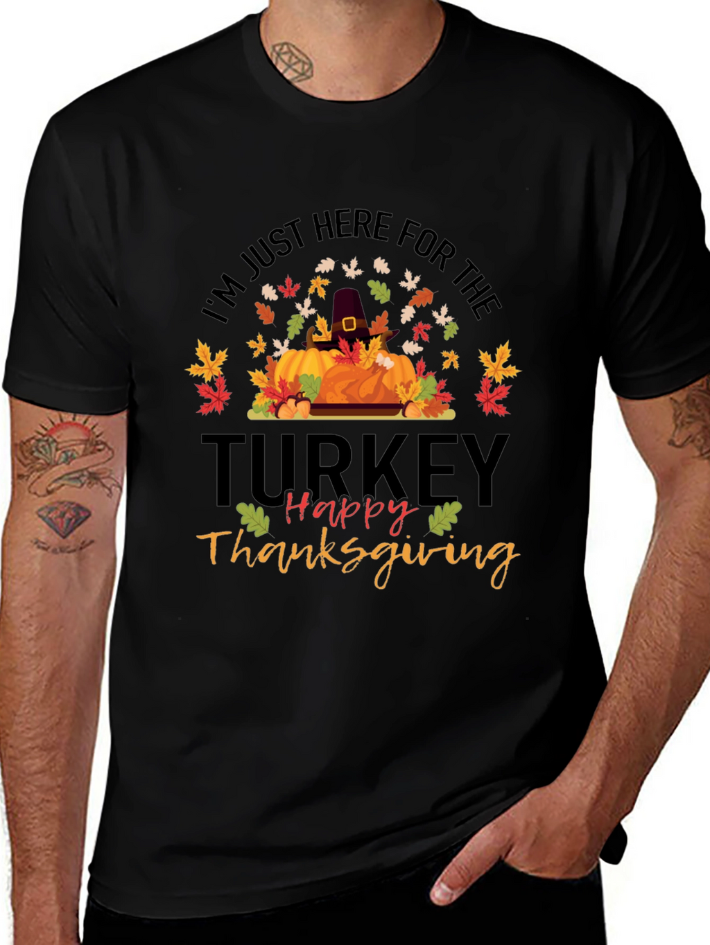 Thanksgiving Turkey Graphic T-Shirt