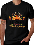 Thanksgiving Turkey Graphic T-Shirt