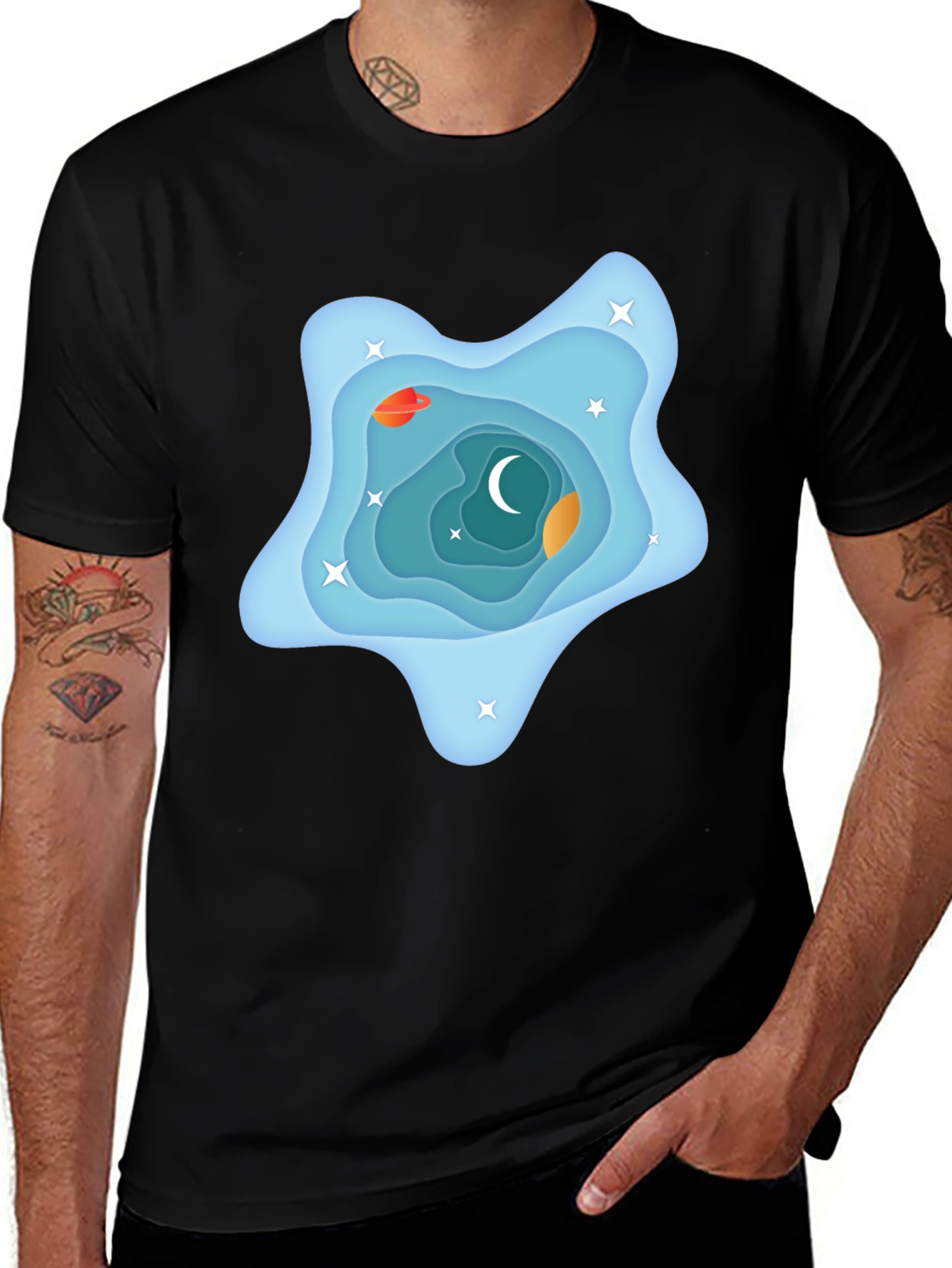 Galaxy Dream T-Shirt - Black Cotton Tee
