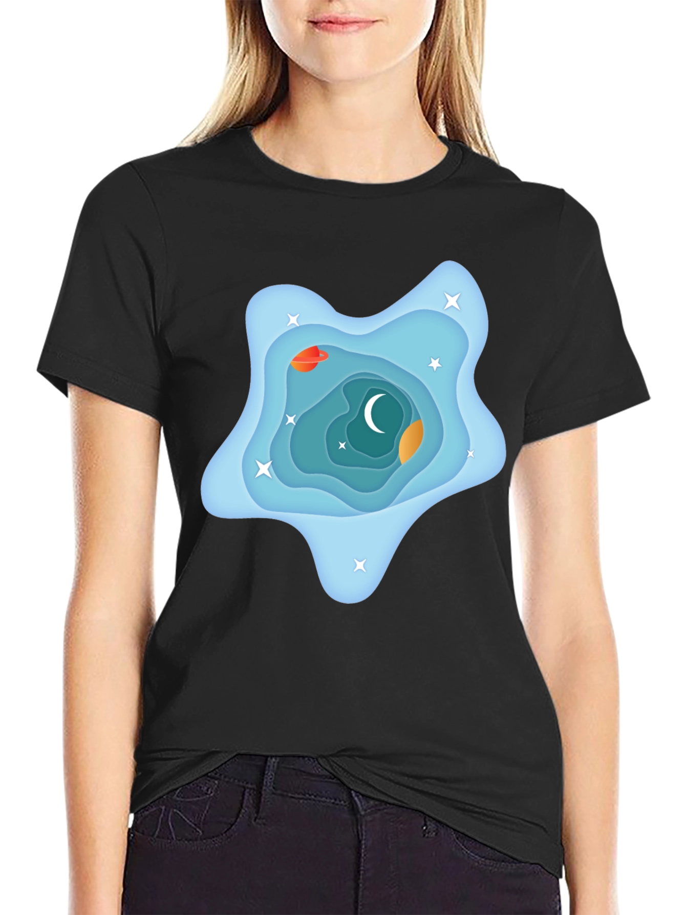 Galaxy Dream T-Shirt - Black Cotton Tee