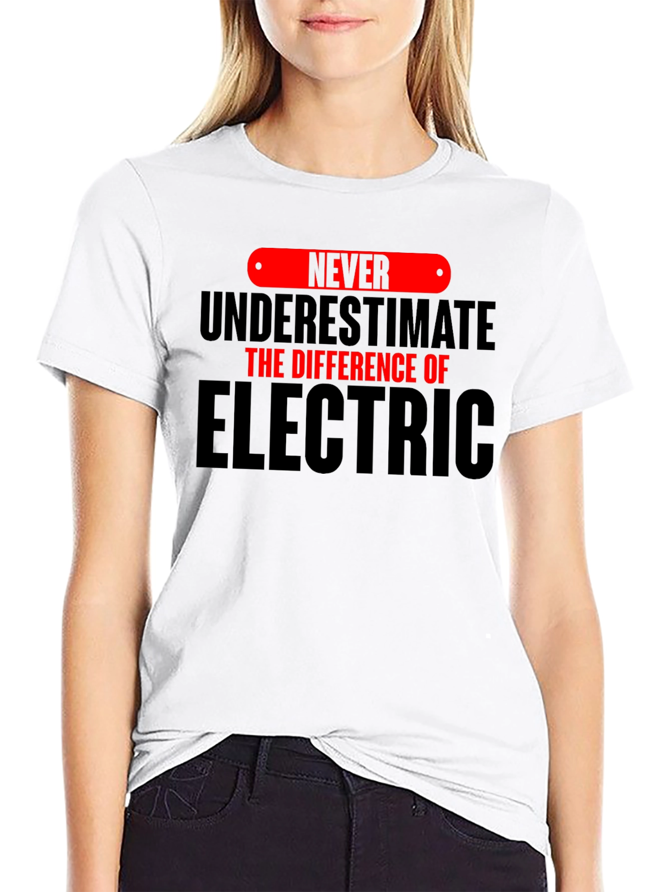 Electrician Humor T-Shirt - Never Underestimate the Difference