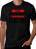 Electrician Humor T-Shirt - Never Underestimate the Difference
