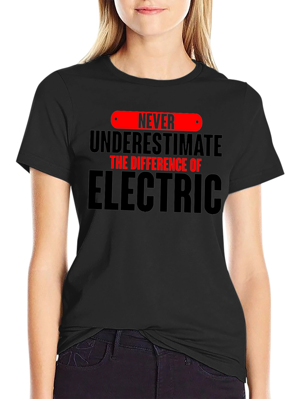 Electrician Humor T-Shirt - Never Underestimate the Difference