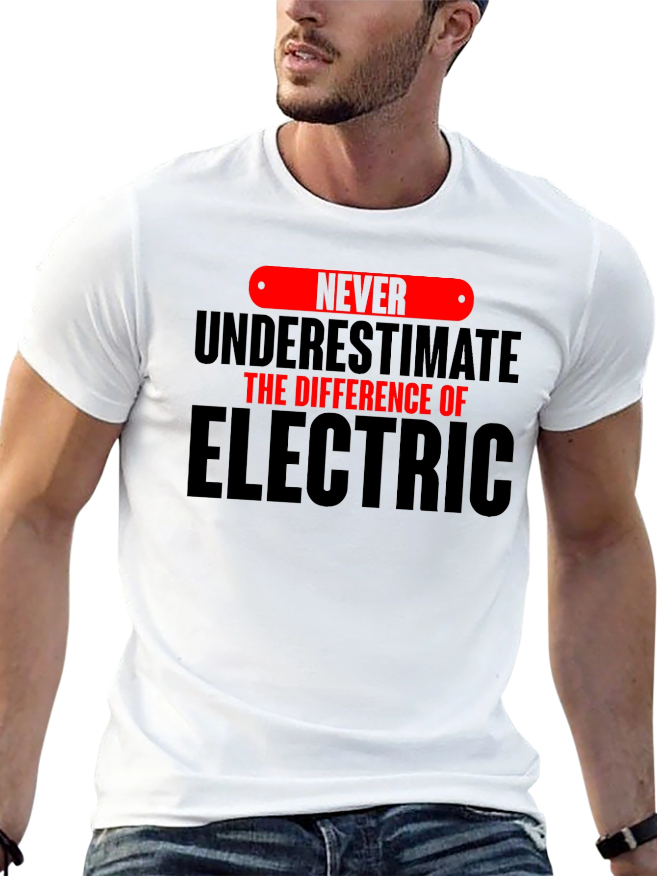 Electrician Humor T-Shirt - Never Underestimate the Difference