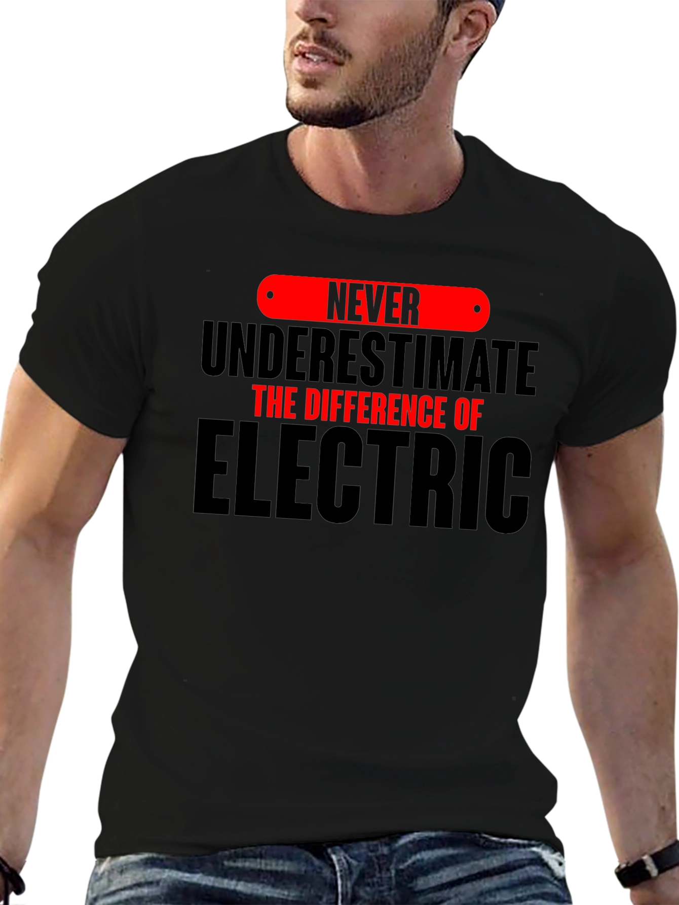 Electrician Humor T-Shirt - Never Underestimate the Difference