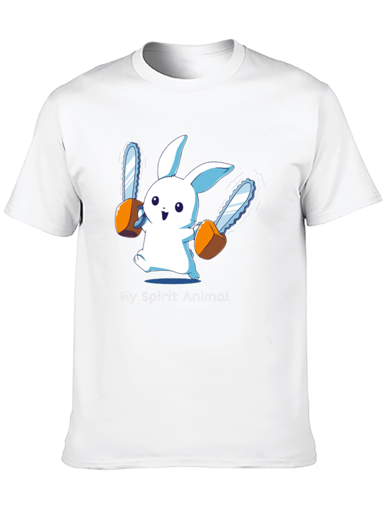 My Spirit Animal Chainsaw Bunny Graphic Tee