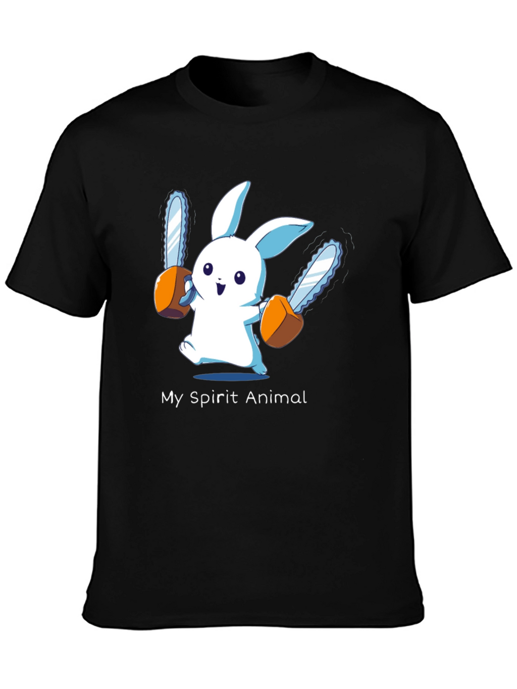 My Spirit Animal Chainsaw Bunny Graphic Tee