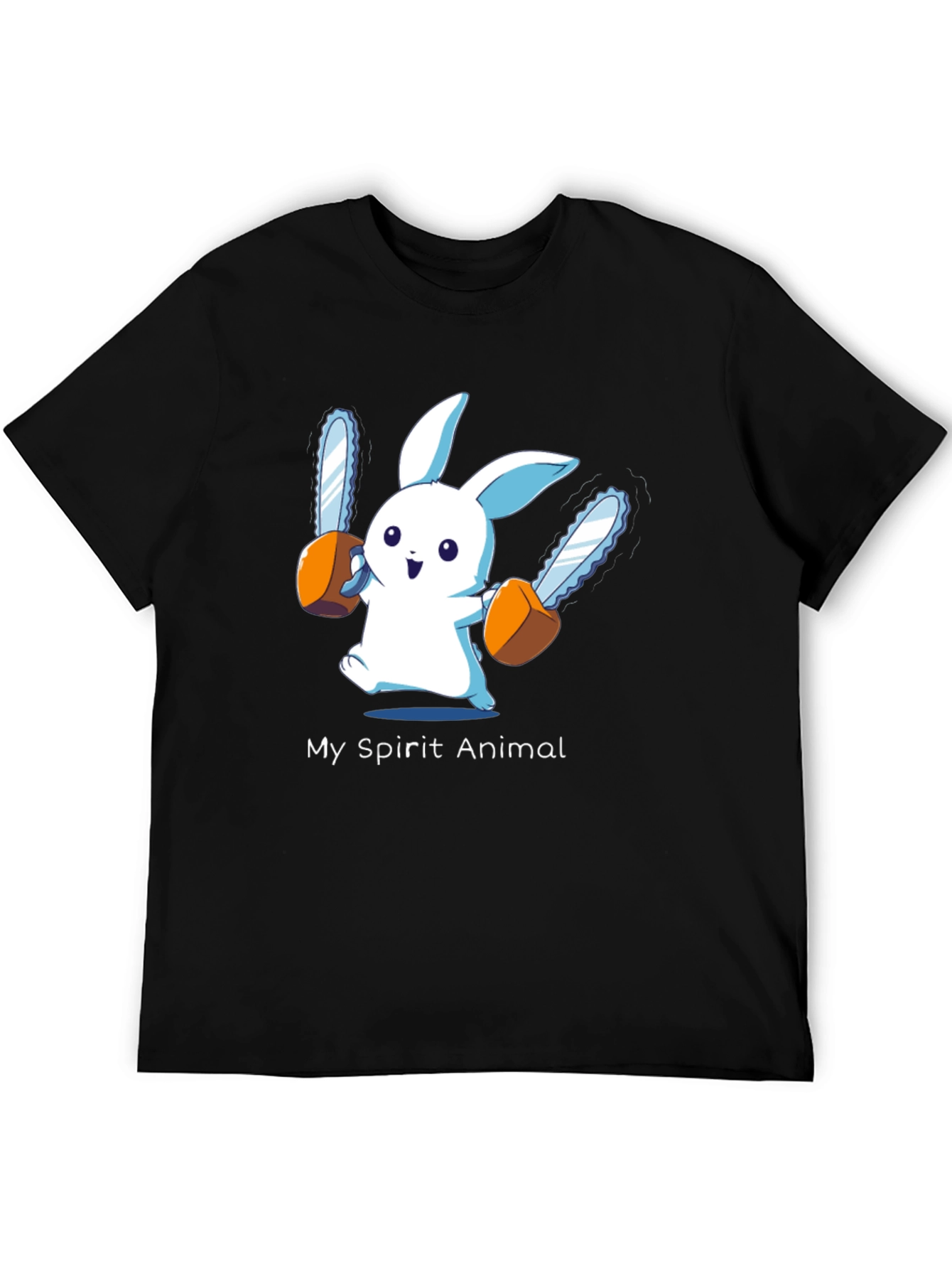 My Spirit Animal Chainsaw Bunny Graphic Tee