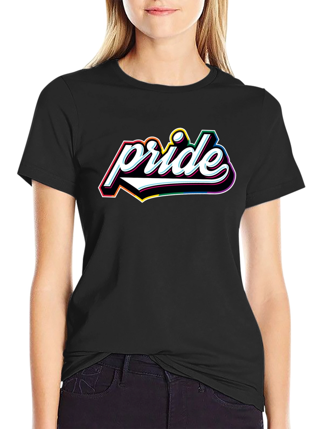 Pride Graphic Tee - Black Cotton T-Shirt