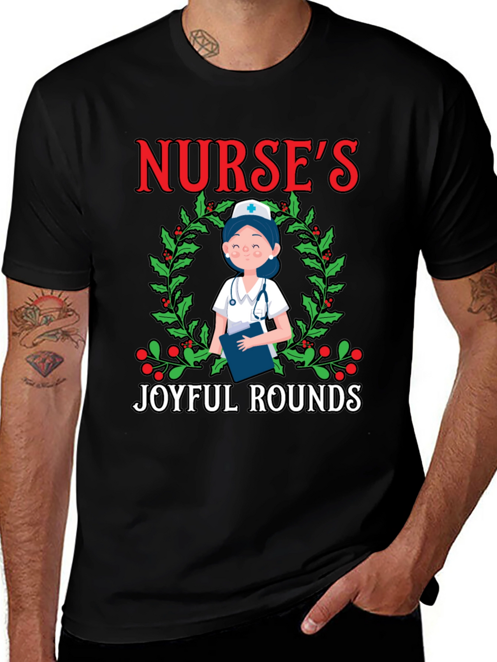Nurses Joyful Rounds Christmas T-Shirt