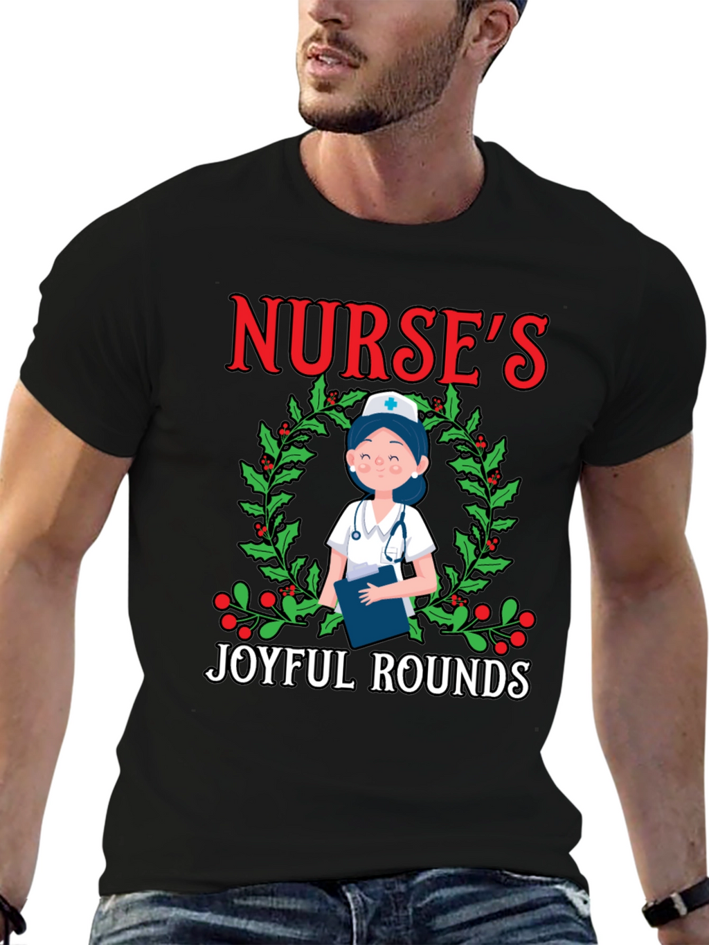 Nurses Joyful Rounds Christmas T-Shirt