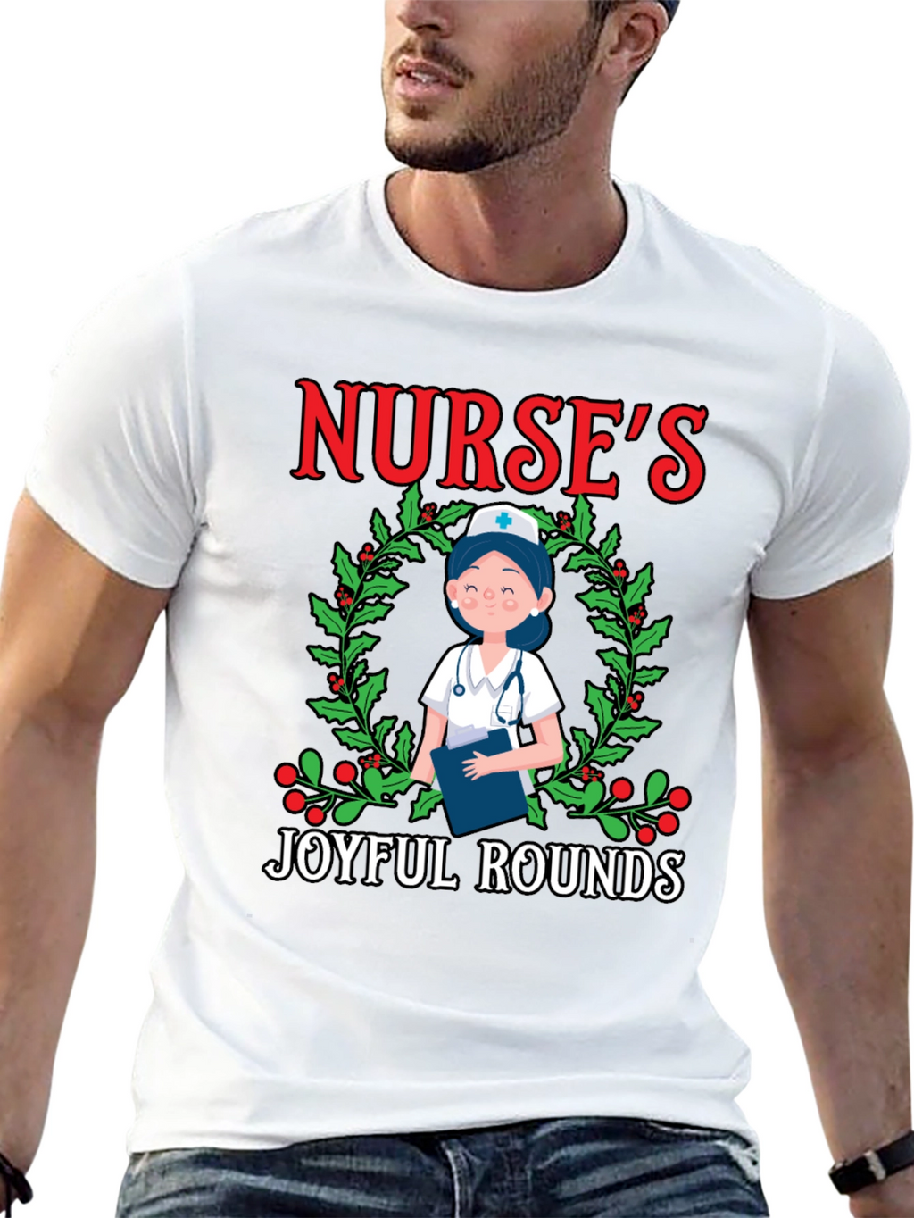 Nurses Joyful Rounds Christmas T-Shirt