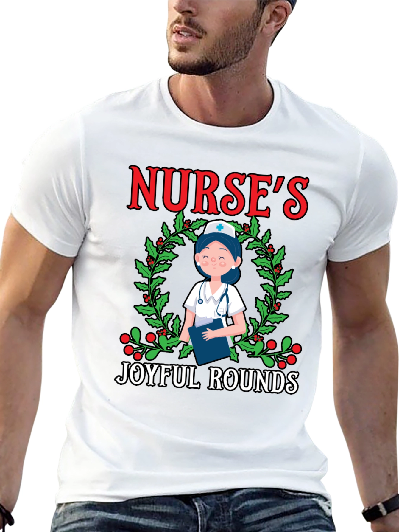 Nurses Joyful Rounds Christmas T-Shirt