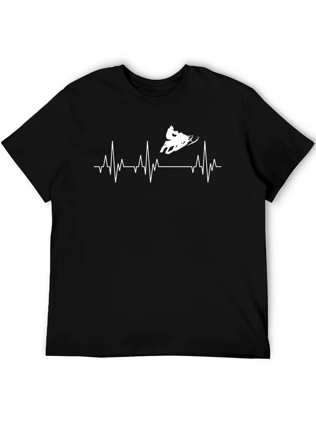 Snowmobile Heartbeat Graphic T-Shirt