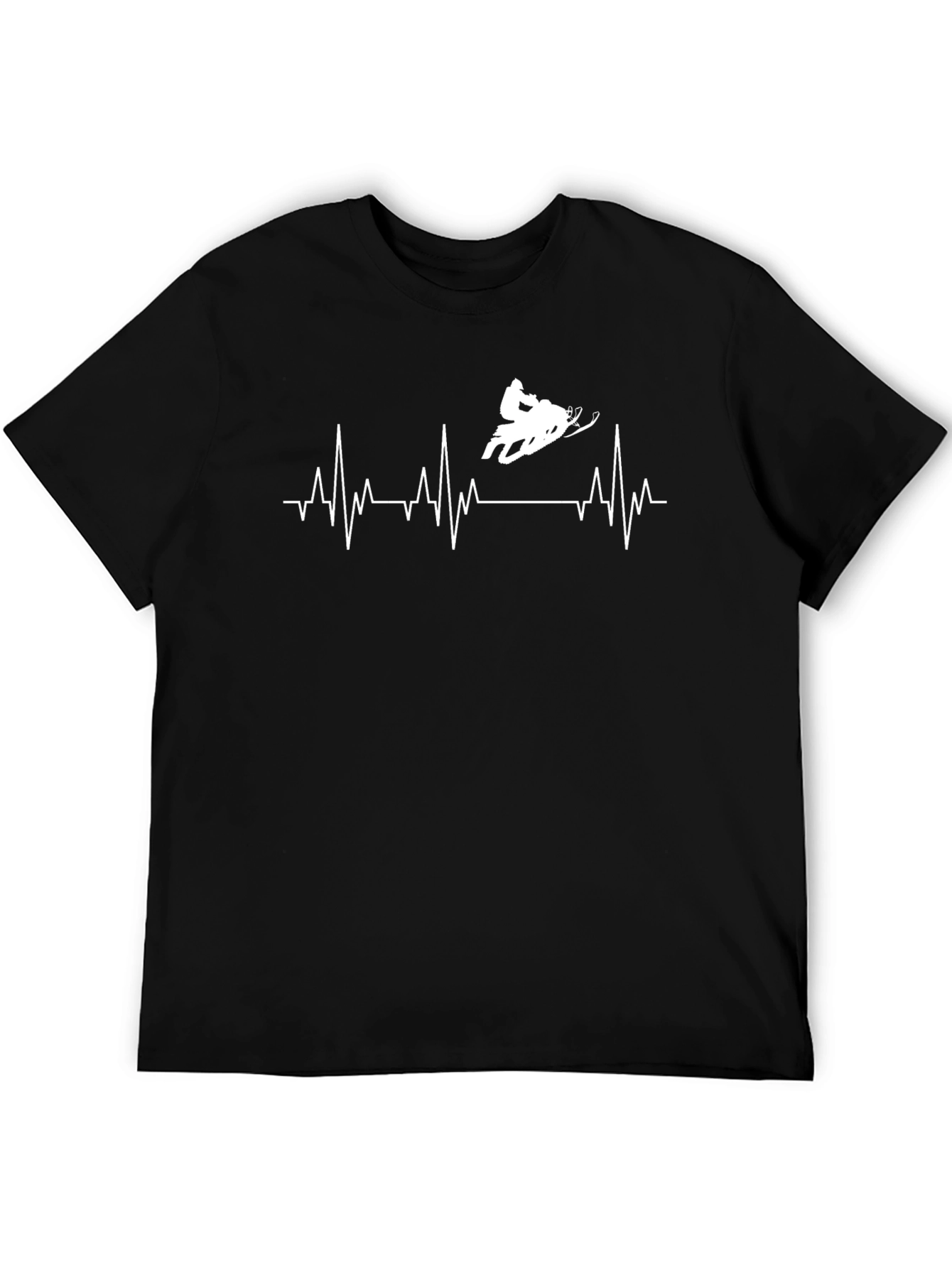Snowmobile Heartbeat Graphic T-Shirt