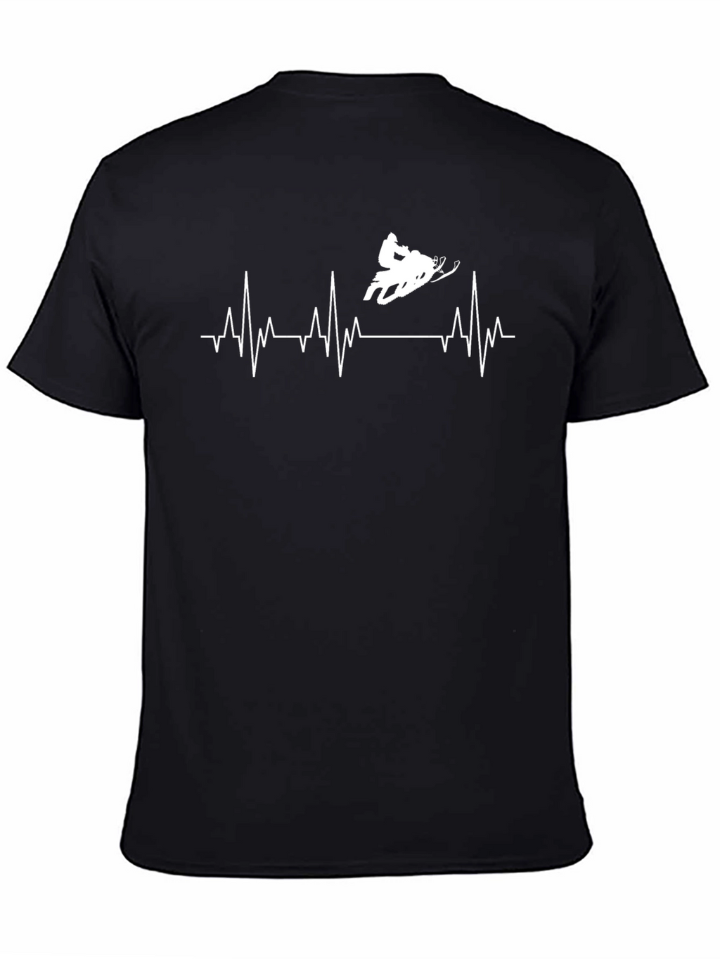 Snowmobile Heartbeat Graphic T-Shirt