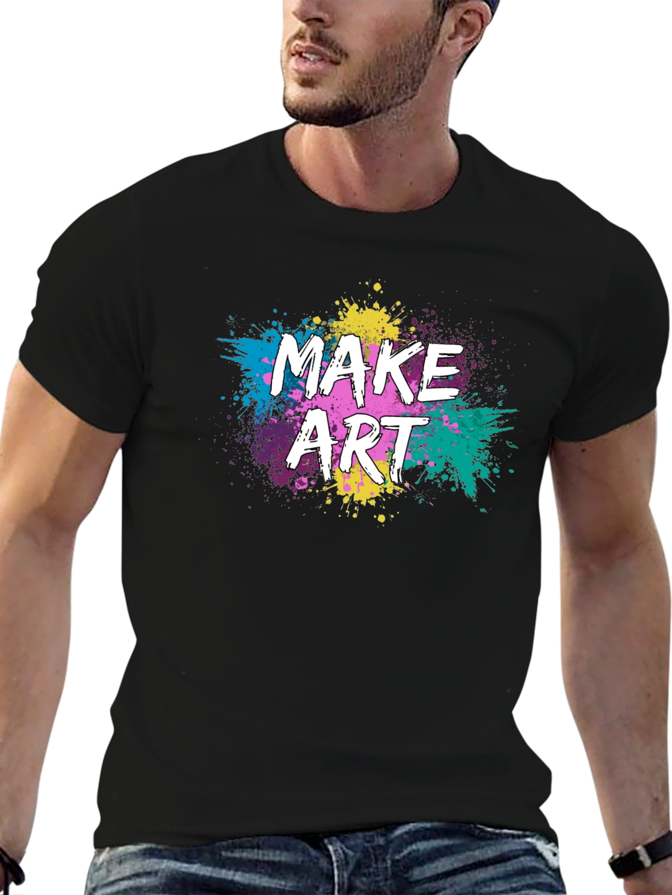 Make Art Graphic Tee - Creative Expression T-Shirt