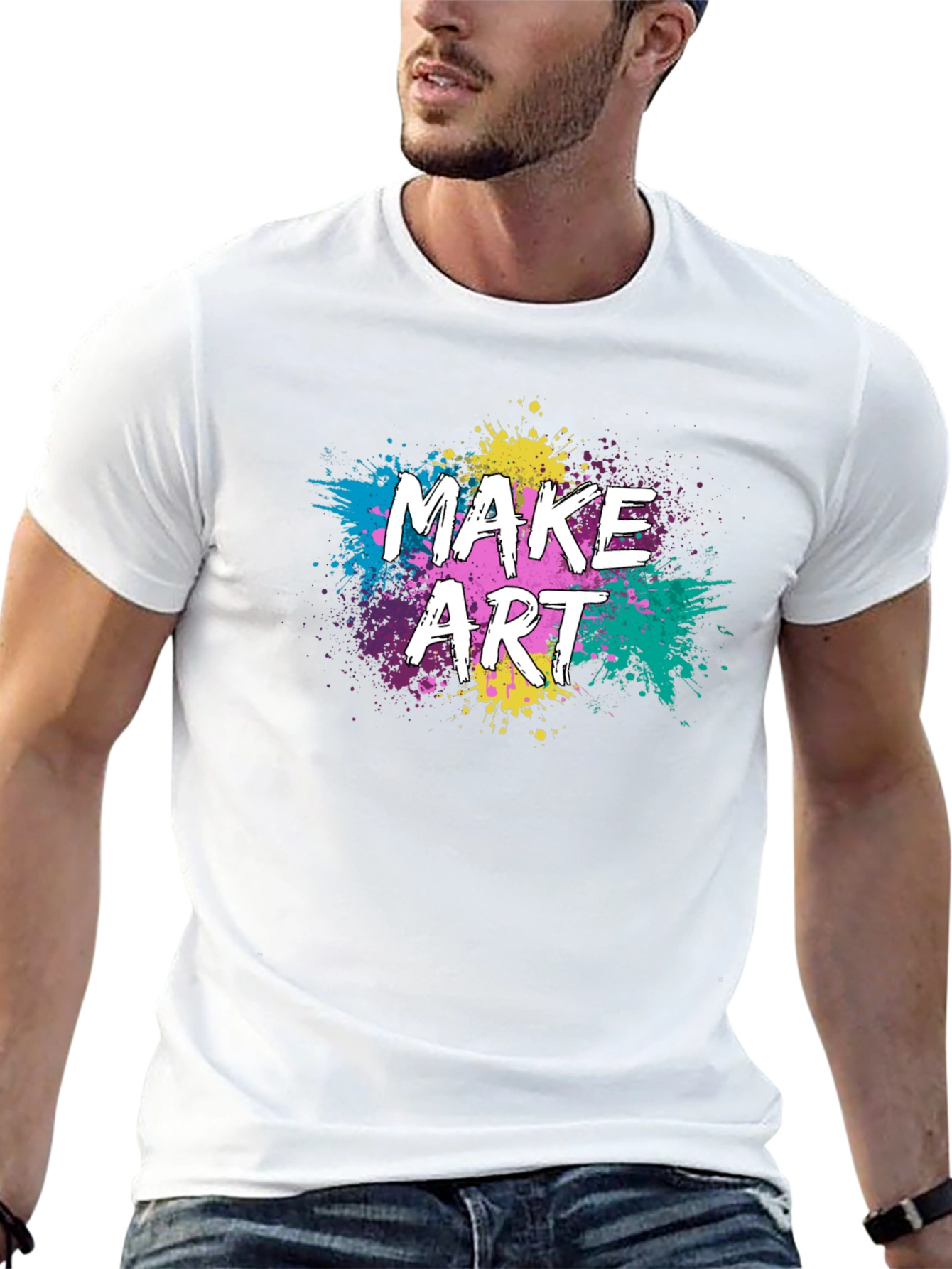 Make Art Graphic Tee - Creative Expression T-Shirt