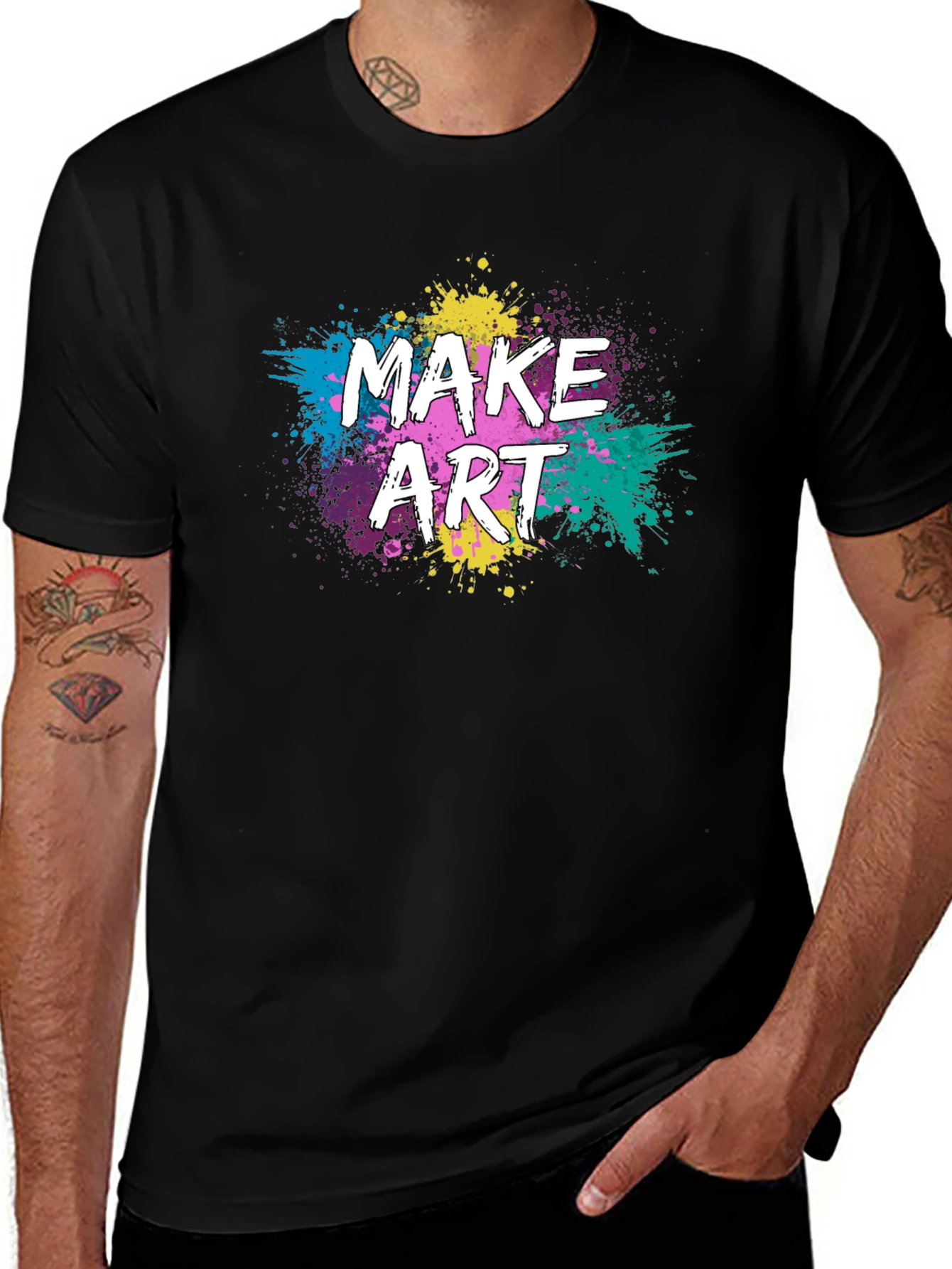 Make Art Graphic Tee - Creative Expression T-Shirt