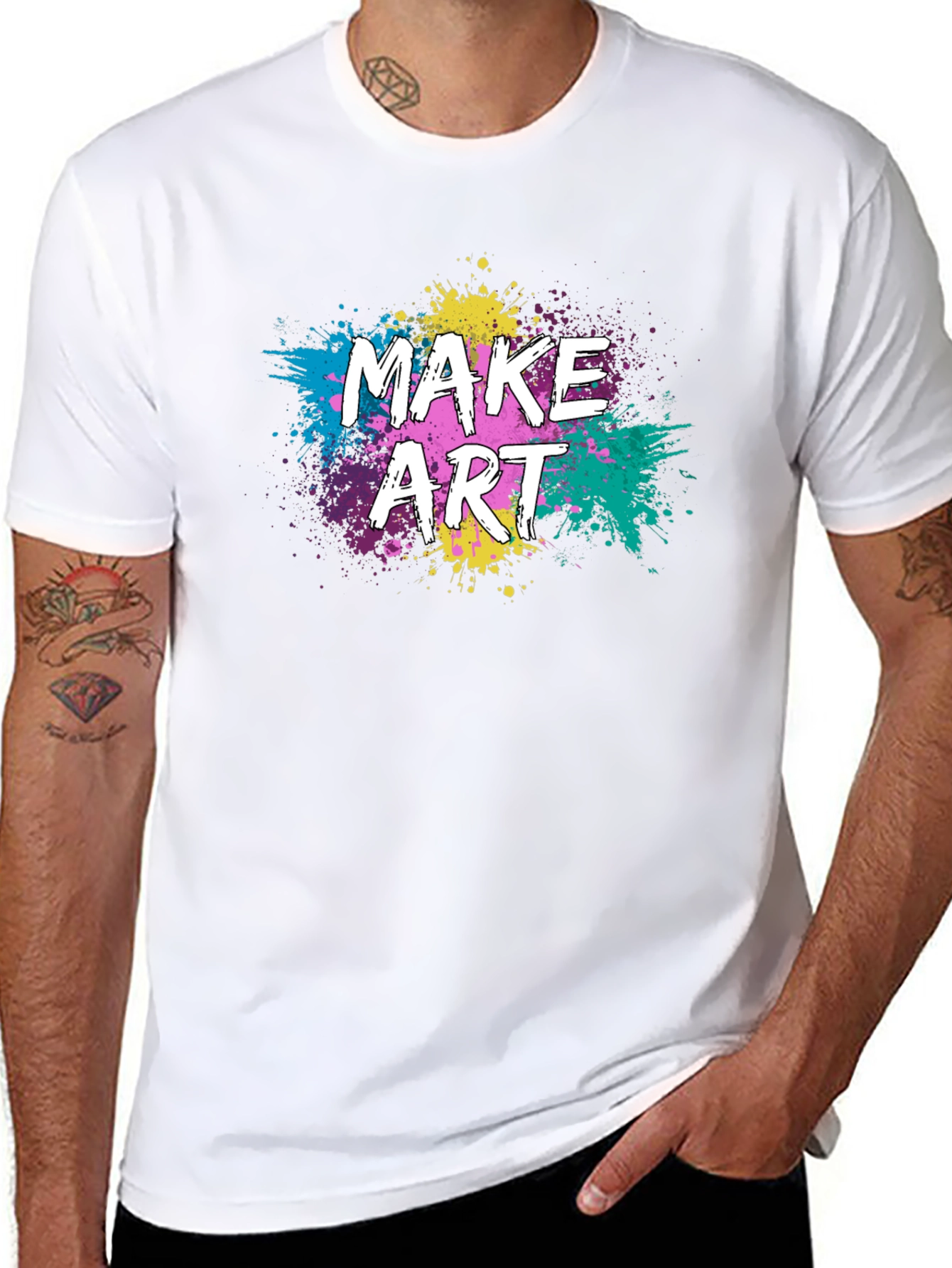 Make Art Graphic Tee - Creative Expression T-Shirt
