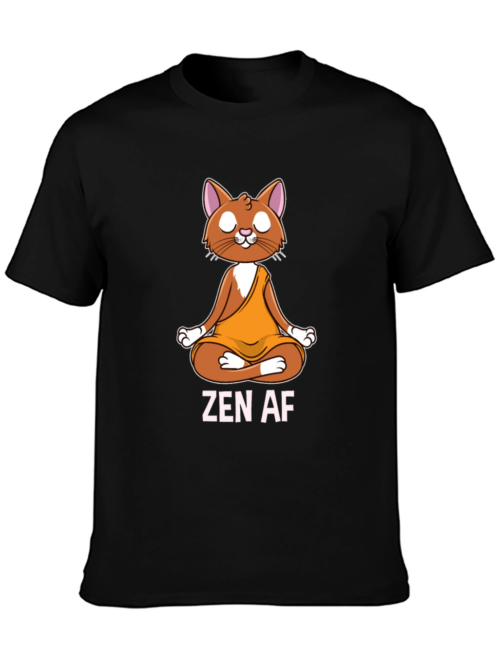 Zen AF Cat T-Shirt - Meditating Feline Tee