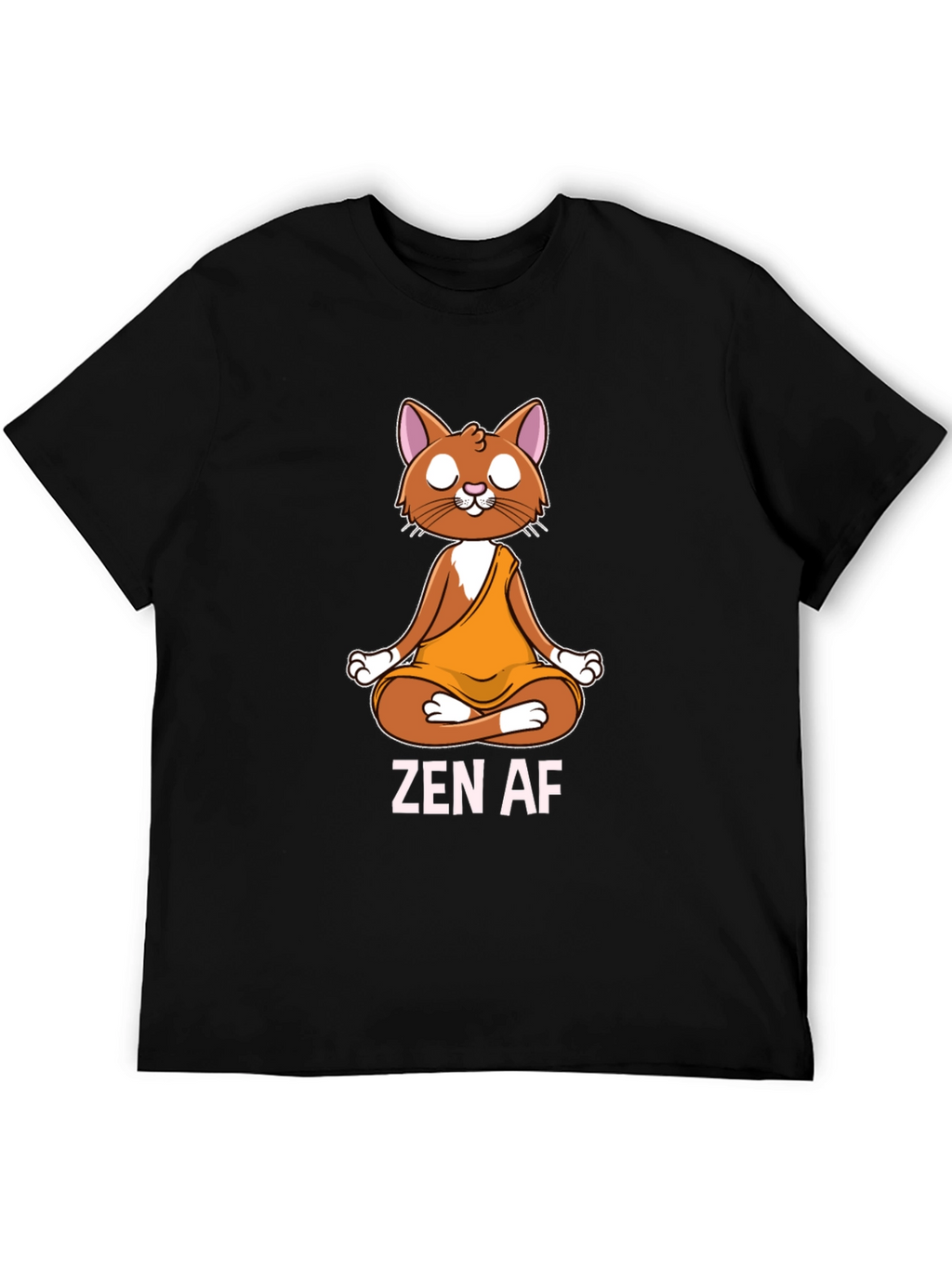 Zen AF Cat T-Shirt - Meditating Feline Tee