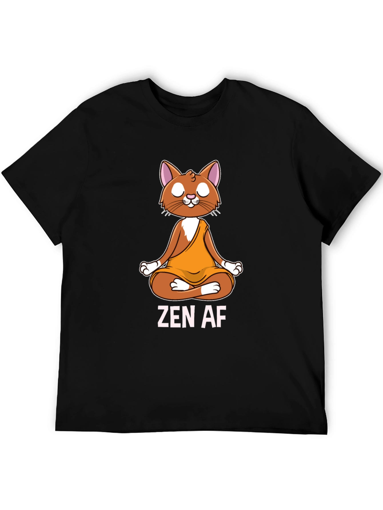 Zen AF Cat T-Shirt - Meditating Feline Tee