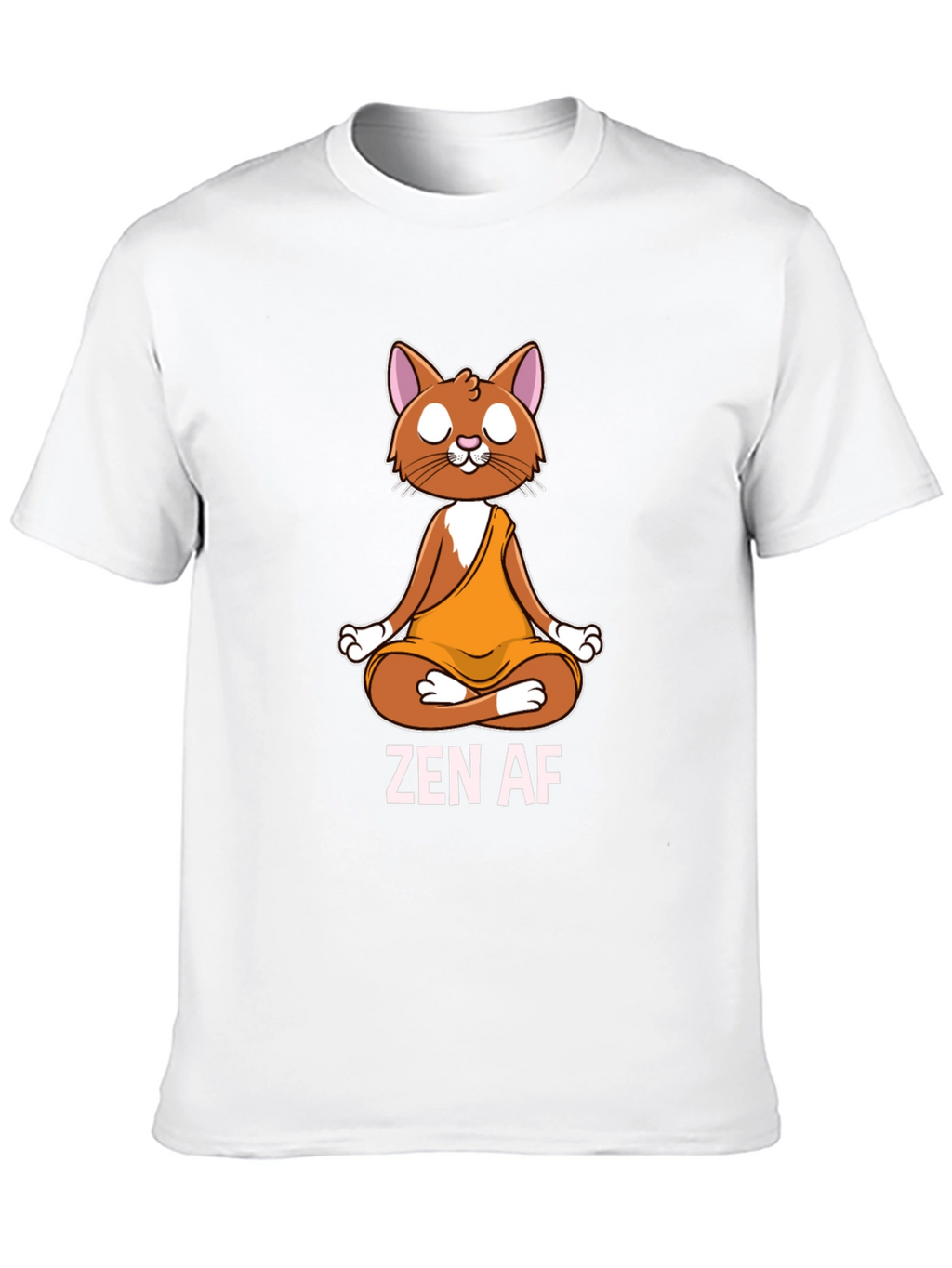 Zen AF Cat T-Shirt - Meditating Feline Tee