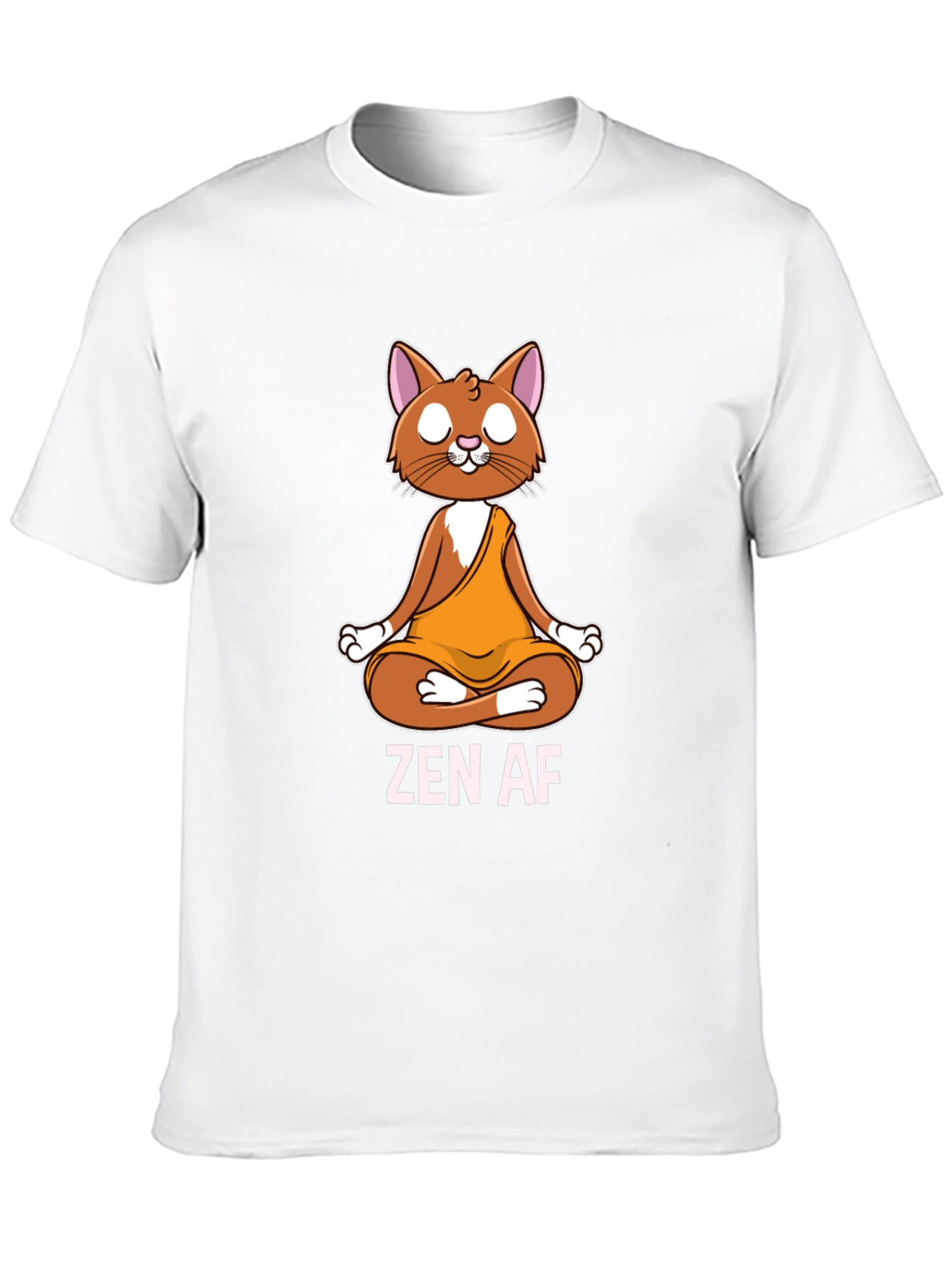Zen AF Cat T-Shirt - Meditating Feline Tee
