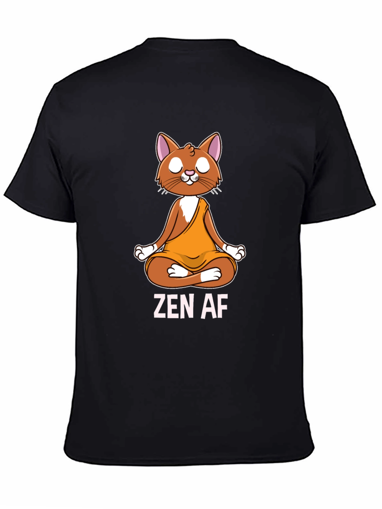 Zen AF Cat T-Shirt - Meditating Feline Tee