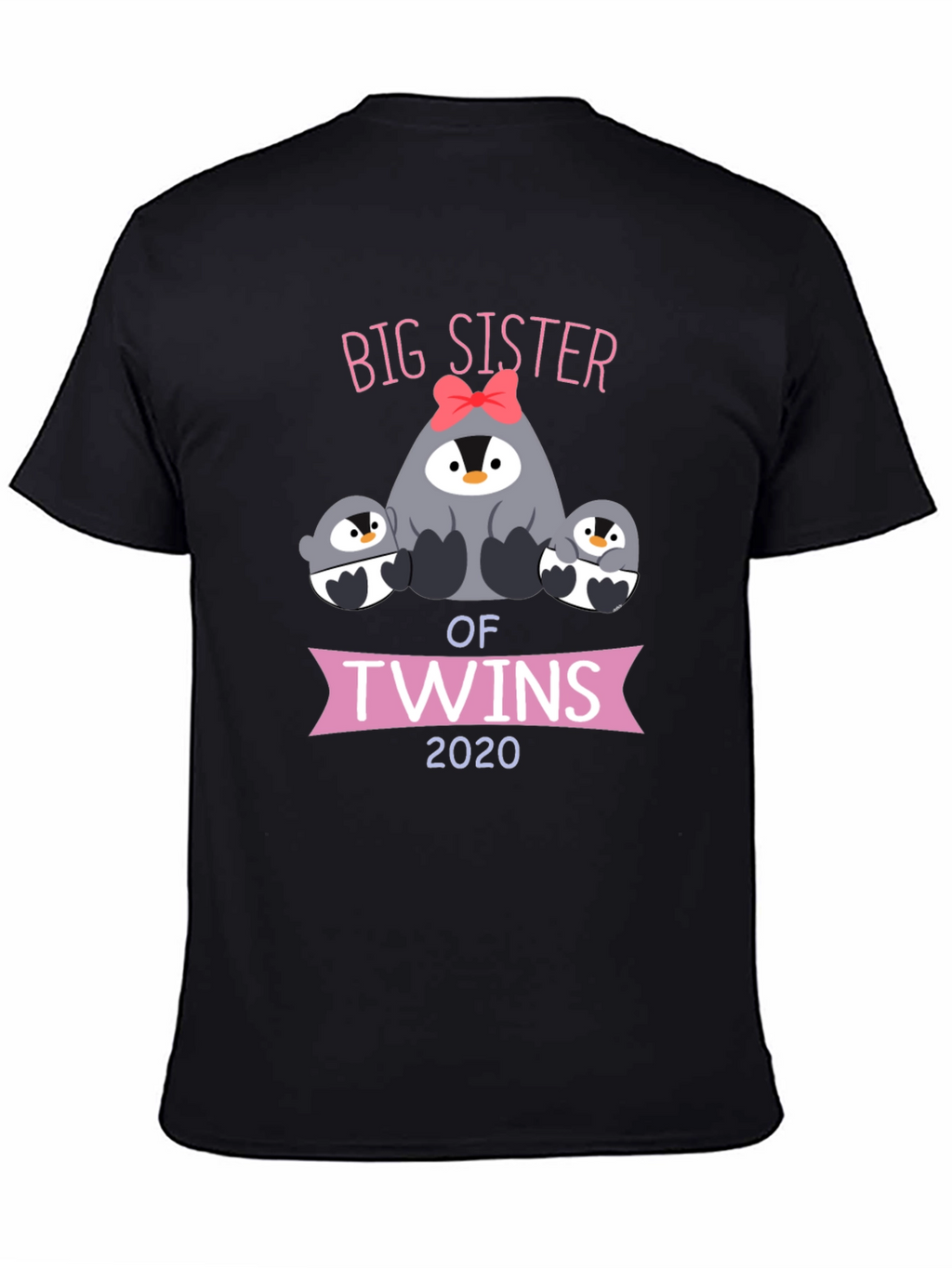 Big Sister of Twins 2020 Penguin Graphic T-Shirt